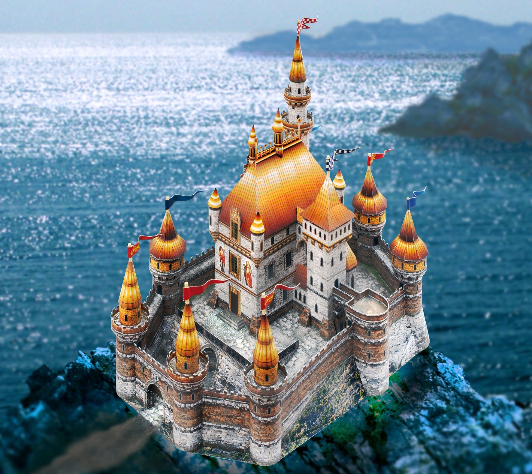 Aue Verlag Modellbausatz Schreiber Bogen Goldene Burg