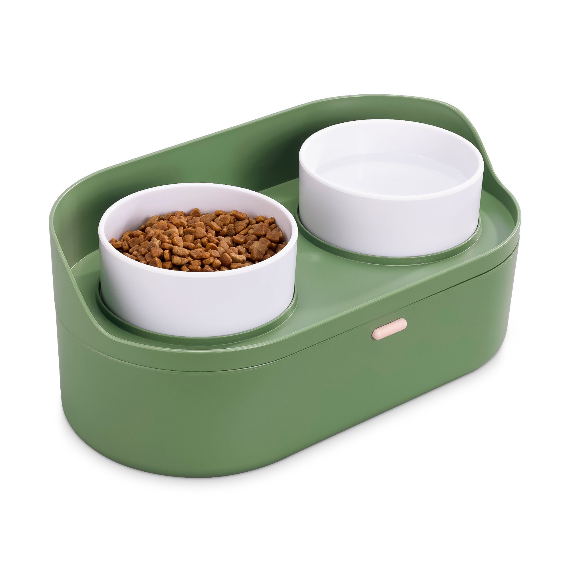 Napf Futterstation für Hunde & Katzen - Anti-Spill Set mit 2 Fressnäpfen