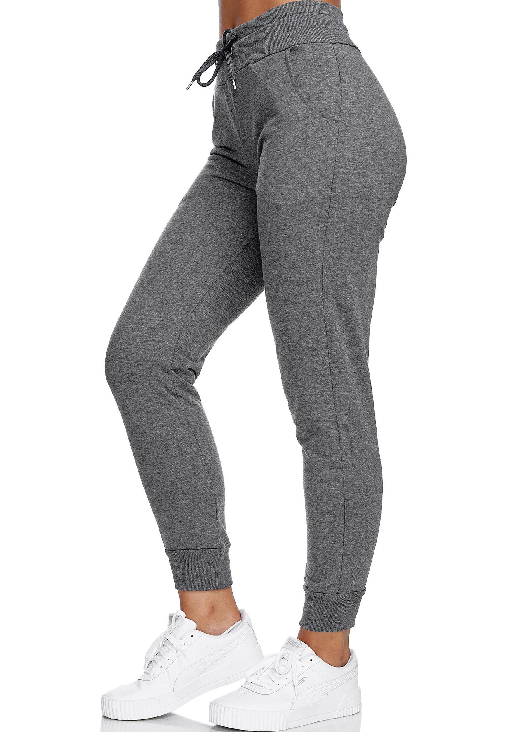 JEEL Sweathose Jogginghose Damen (1-tlg) Slim Fit, Baumwolle, Lycra – Bild 4 von 5