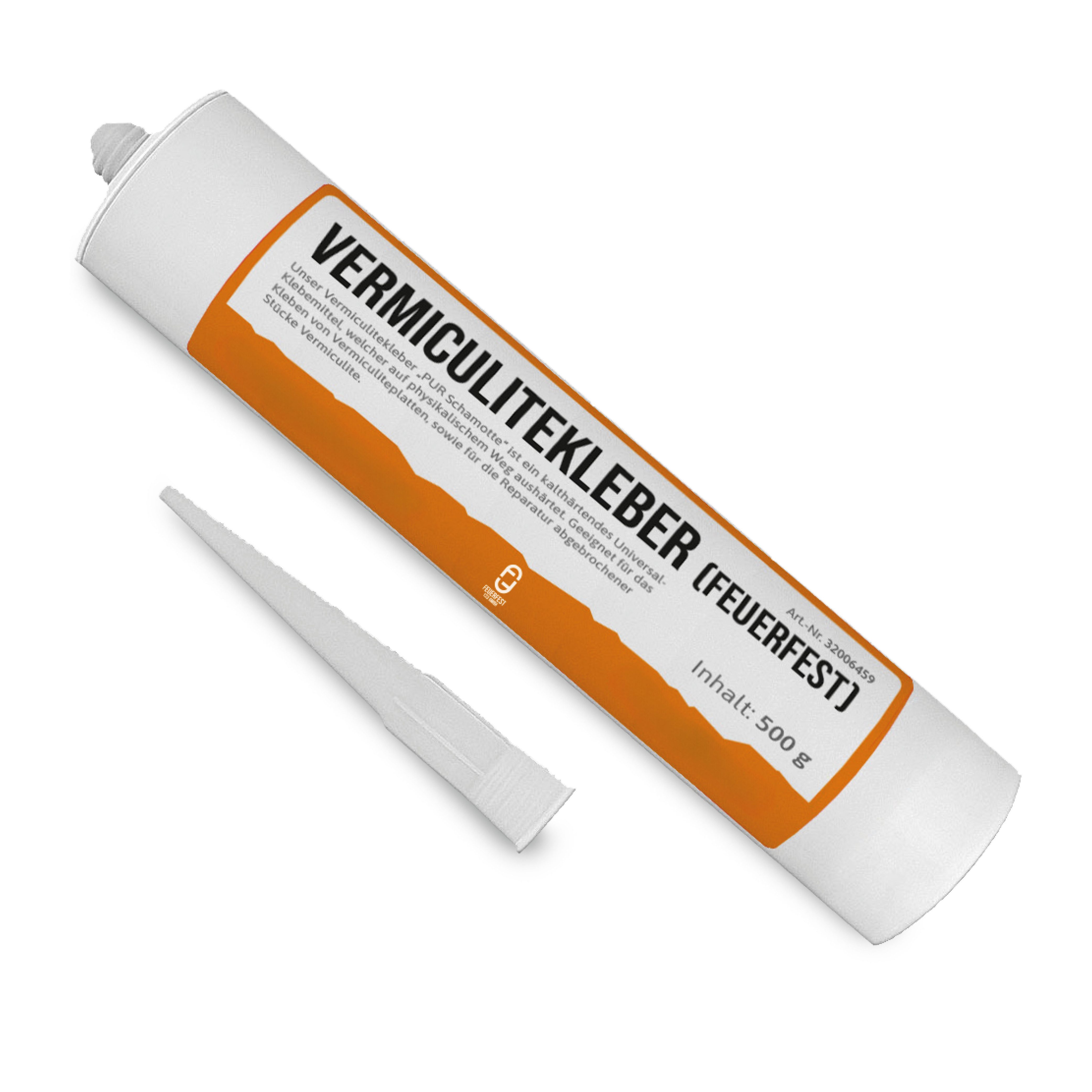 Feuerfest 123 GmbH Розчин Vermiculite Kleber - feuerfester Kleber, (hitzebeständig bis 1.350 °C, physikalische Trocknung), zum Kleben und Reparieren von Vermiculite