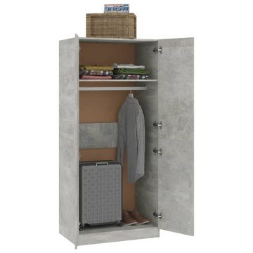 möbelando Kleiderschrank 299853 (LxBxH: 52x80x180 cm) in Betongrau mit 2 Türen