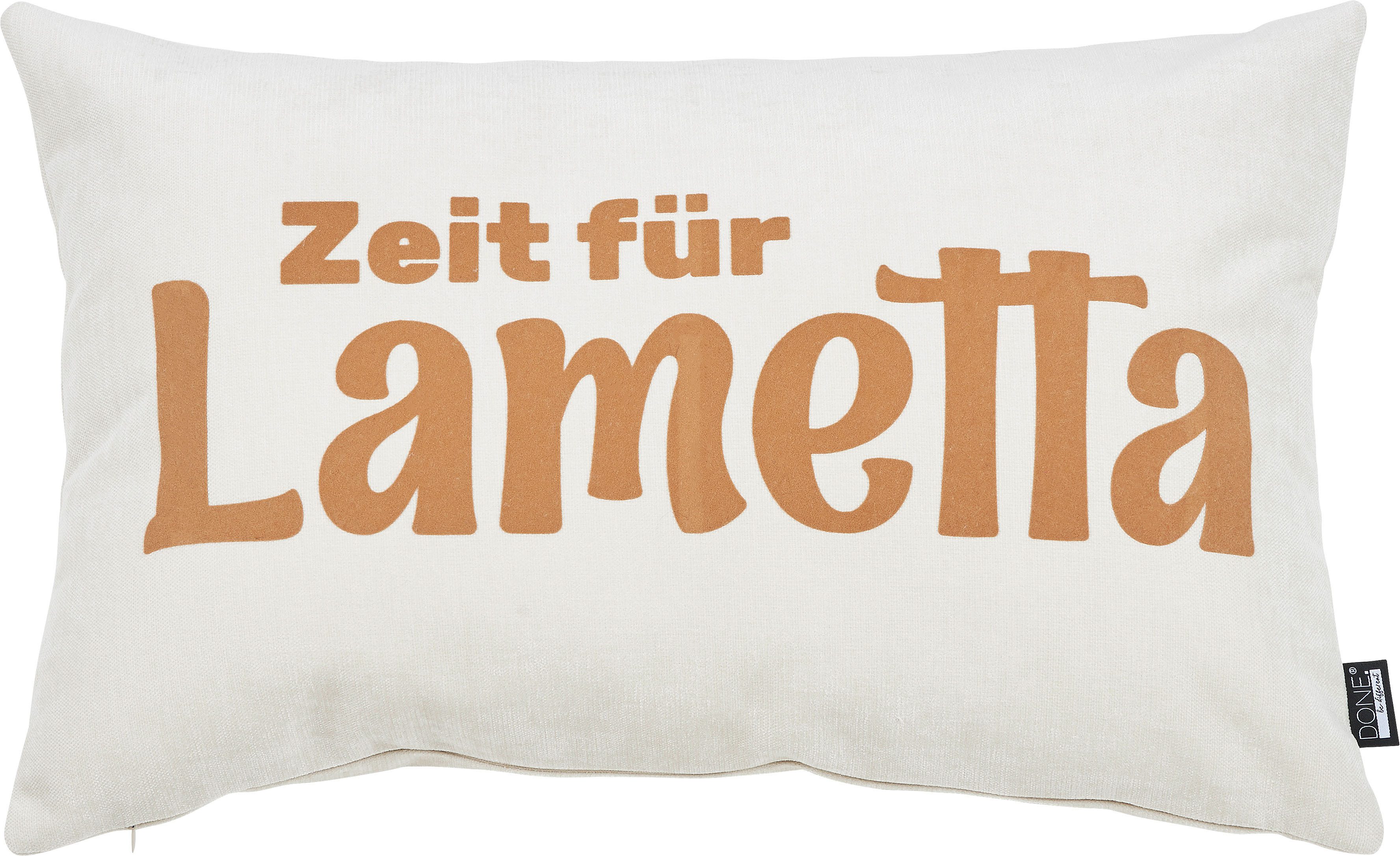 done.® Dekokissen ZEIT FÜR LAMETTA, Extra weiche Haptik
