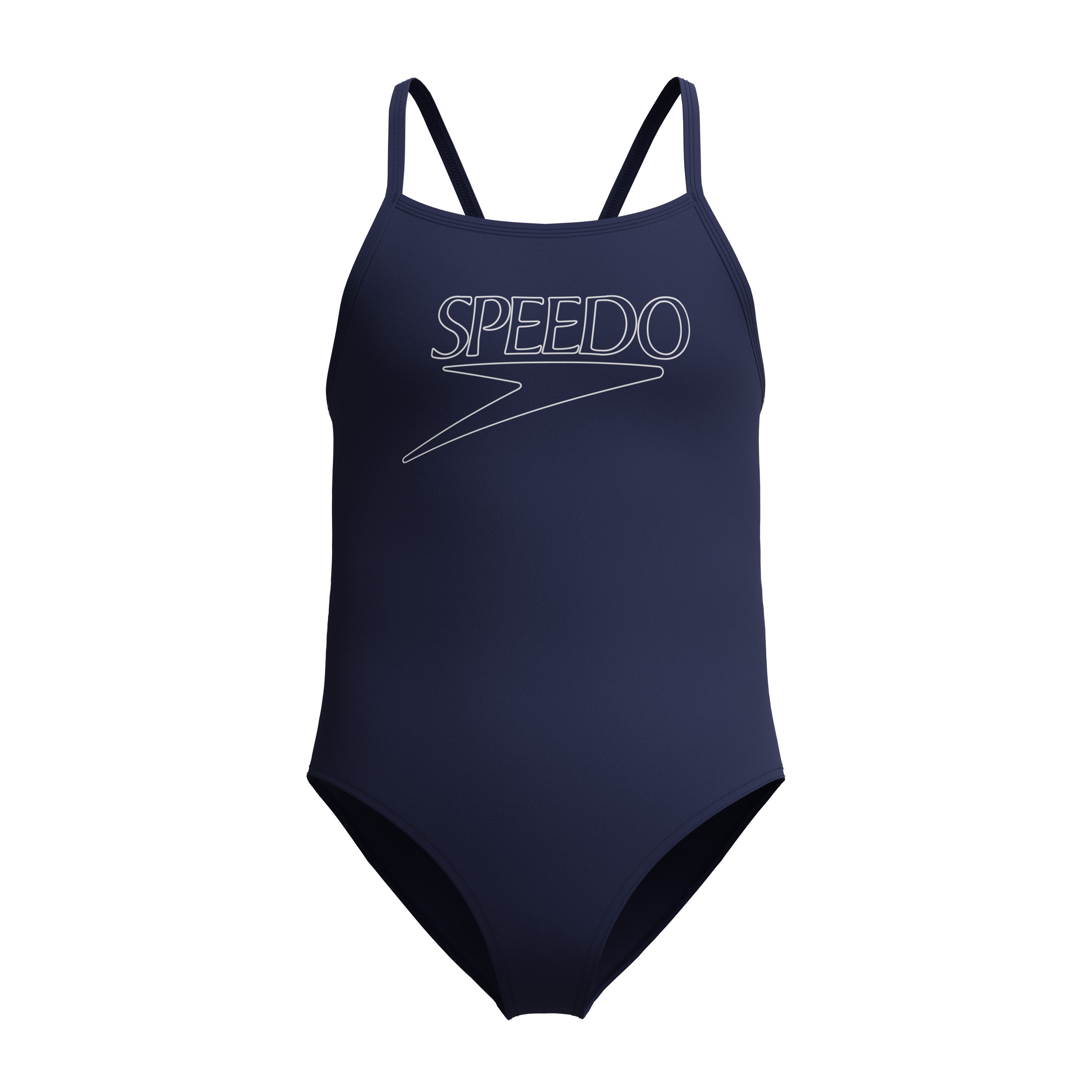 Speedo Badeanzug für Junior-Training und Unterricht, mit dünnen Trägern, chlorbeständig
