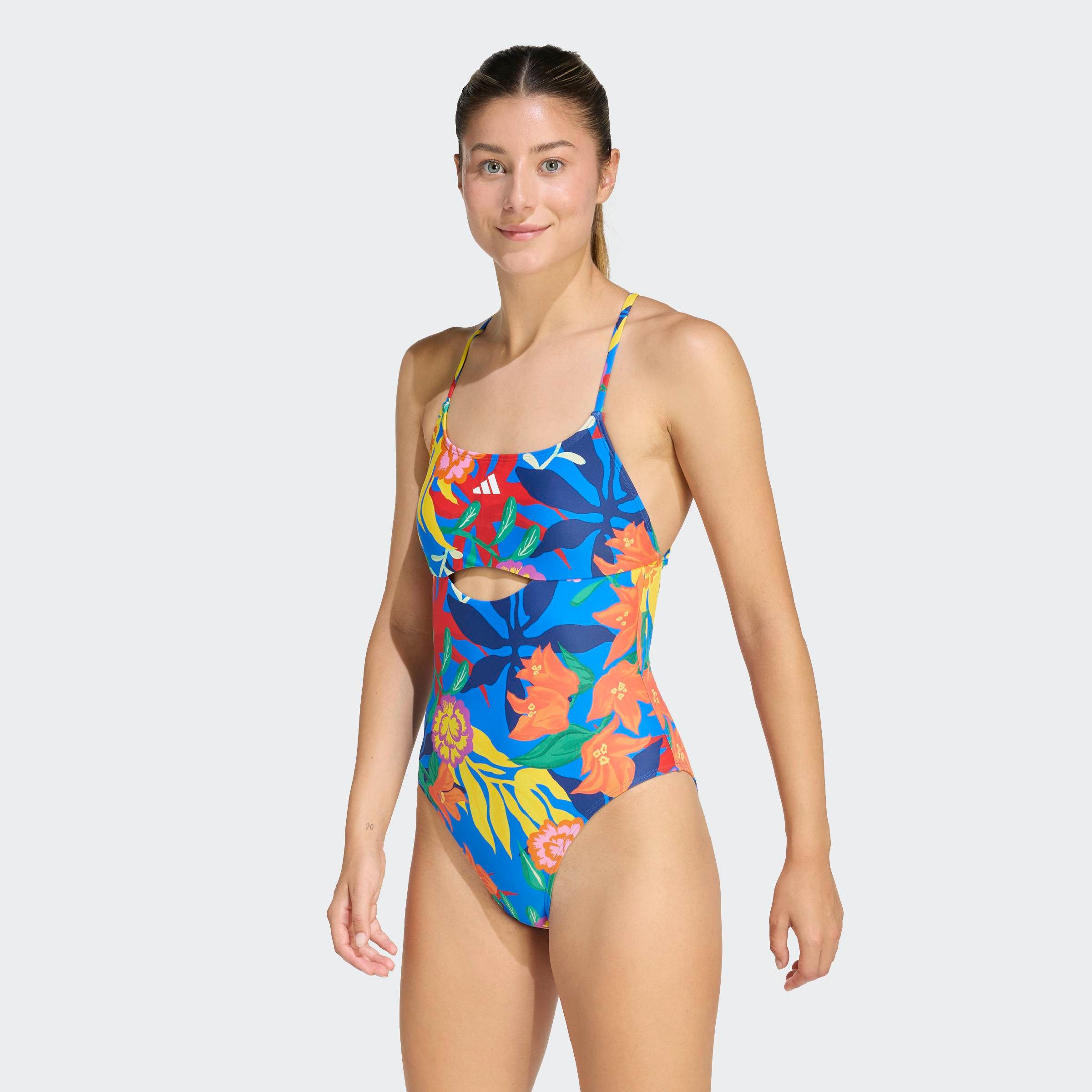 adidas Performance Badeanzug MEXICANA FLORALS MIT BINDEDETAILS IM RÜCKEN
