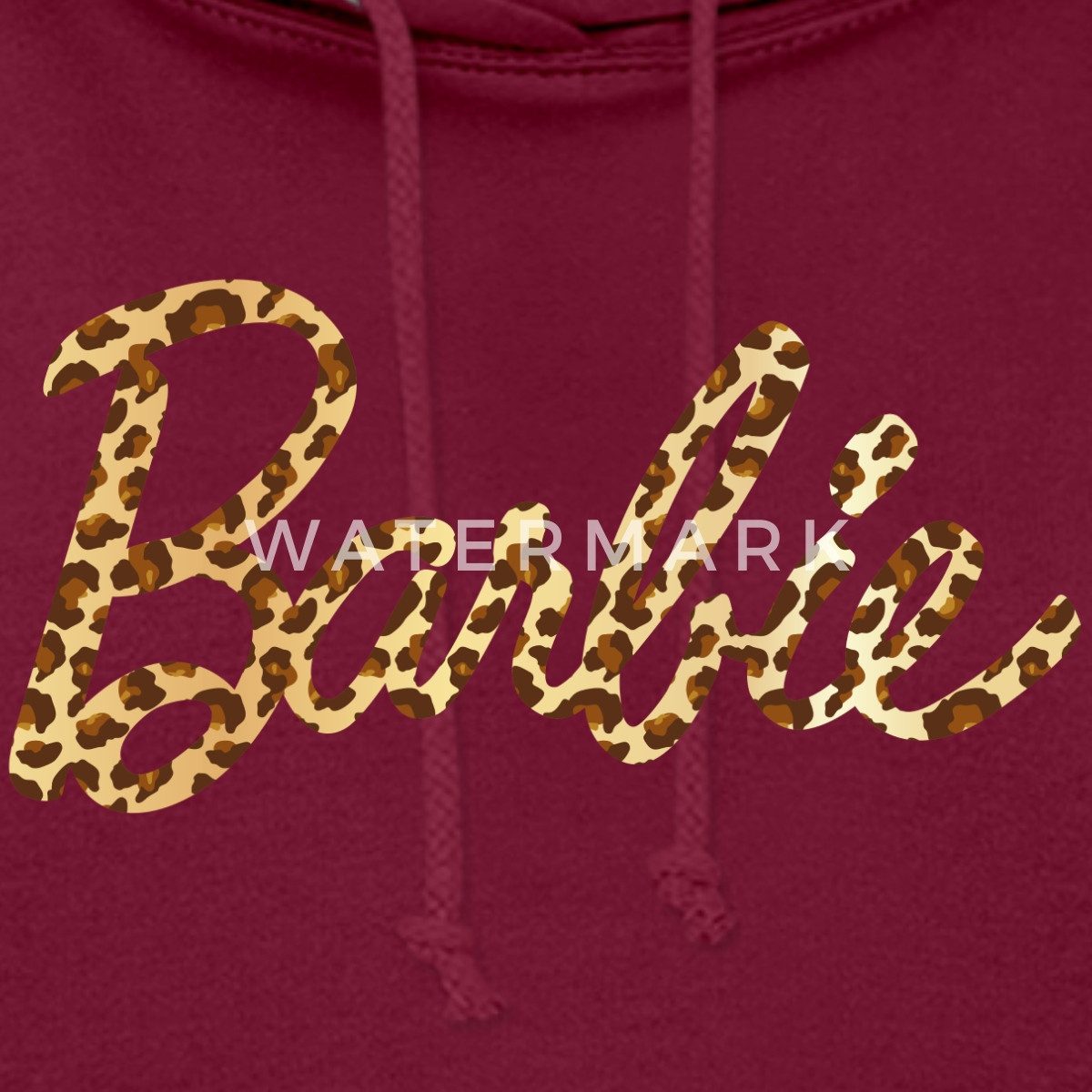 Spreadshirt Hoodie Barbie Leo-Print Logo Damen Hoodie (1-tlg)