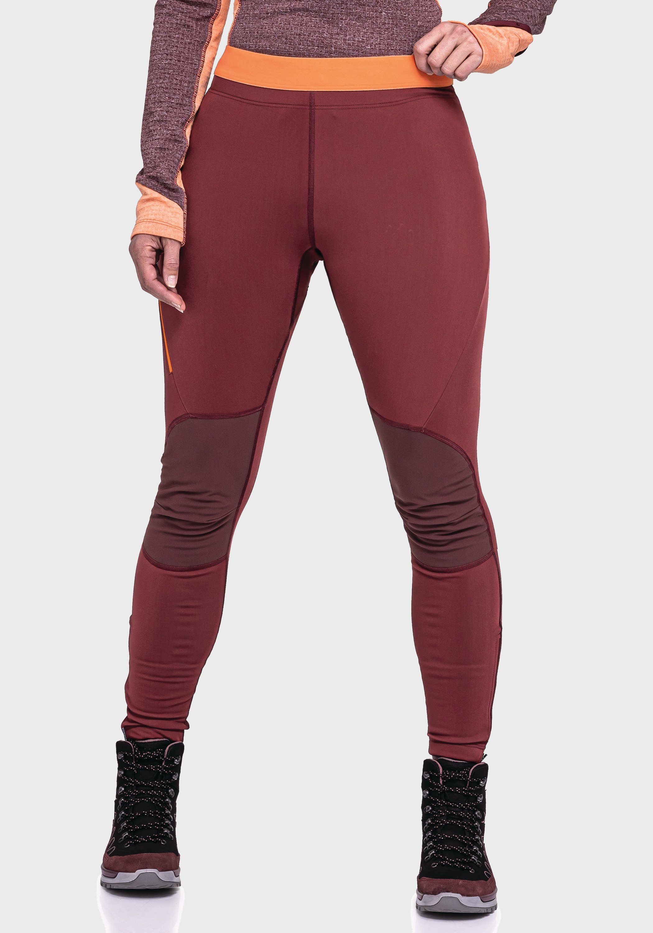 L Tristkopf Outdoorhose rot Schöffel Tights