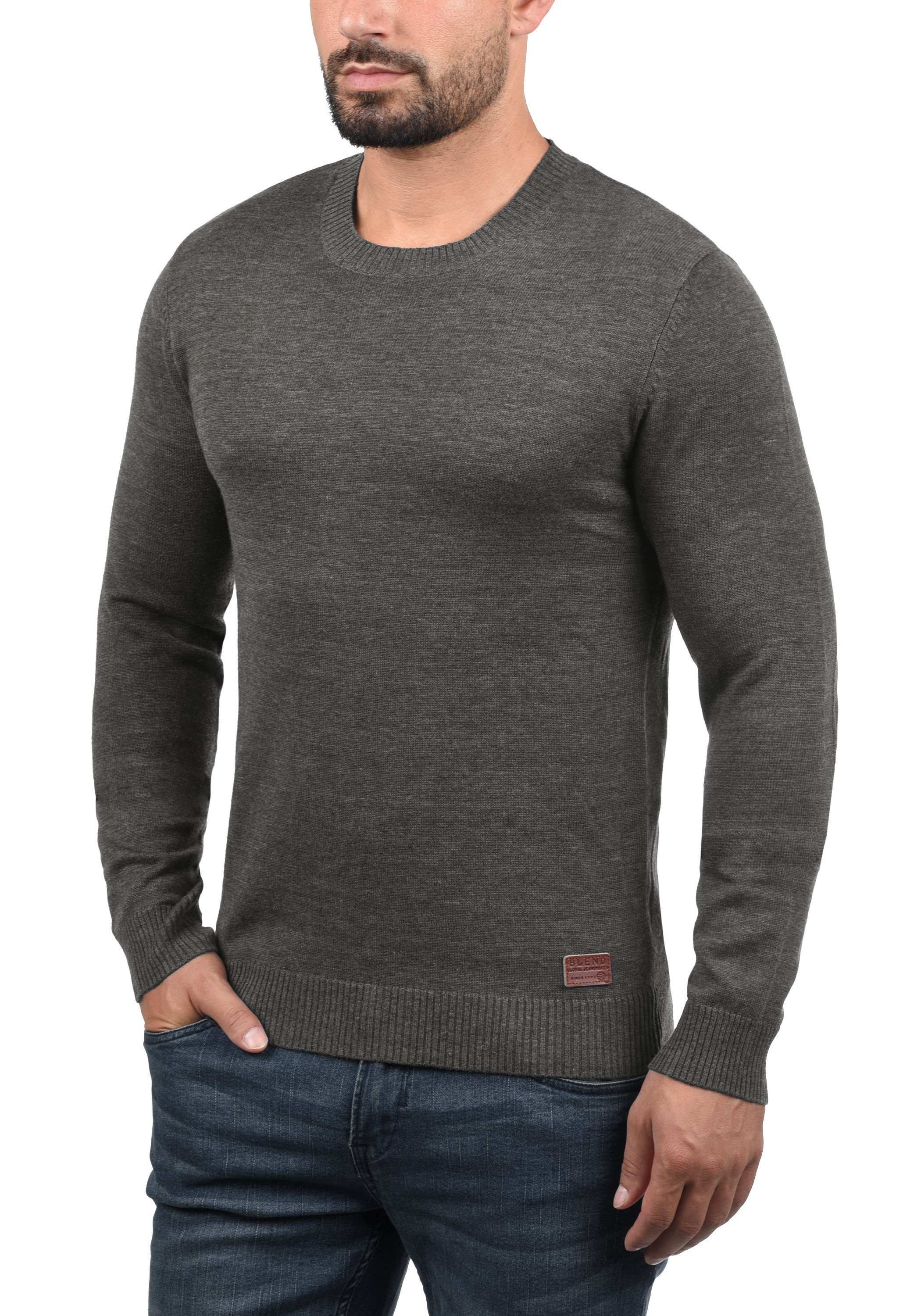 Blend Strickpullover BHLars Strickpullover mit aufgestickten Ellenbogenpatc günstig online kaufen