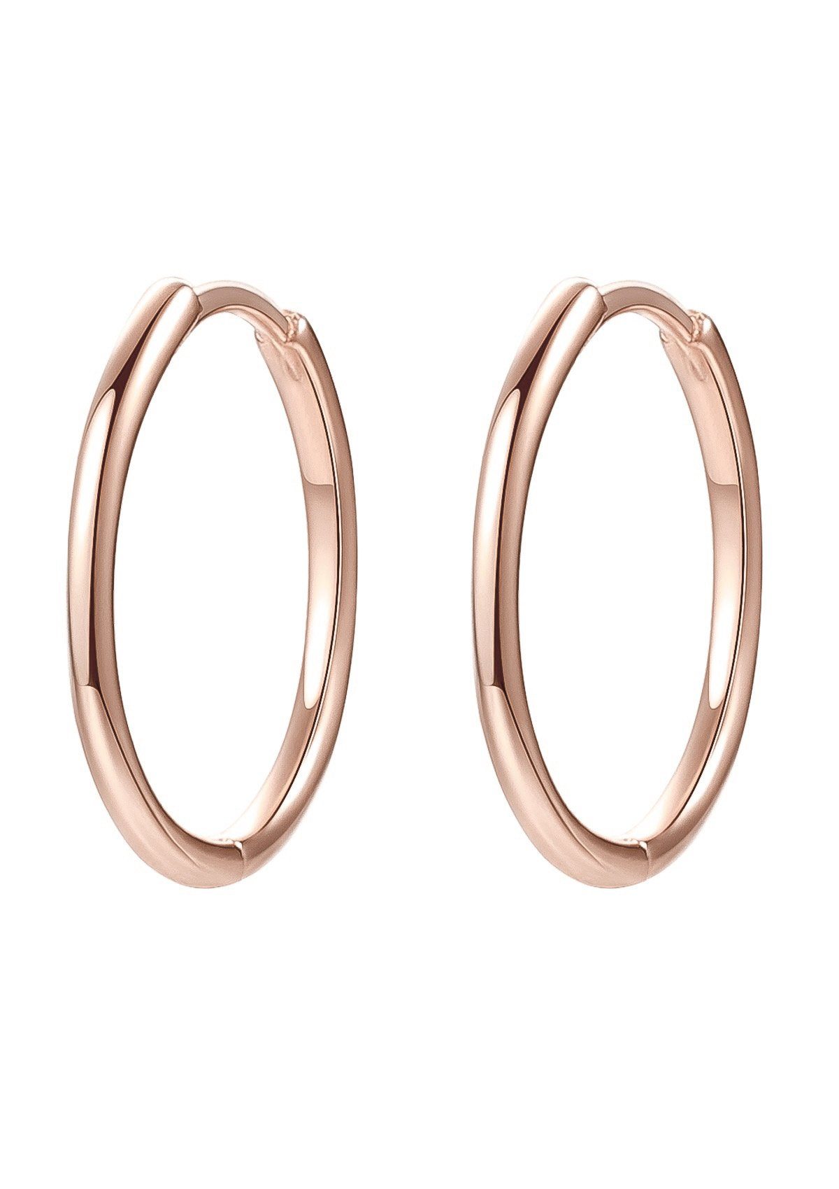 Hey Happiness Paar Creolen 925 Silber Damen, Vergoldet 18K Roségold, Basic günstig online kaufen