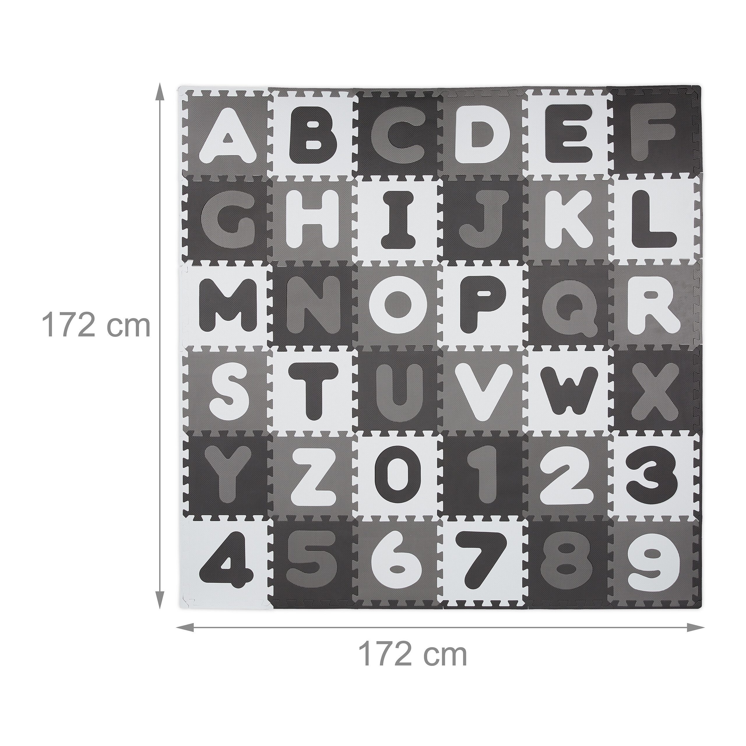 relaxdays Spielmatte Puzzlematte ABC und Zahlen (60-St) – Bild 4 von 5