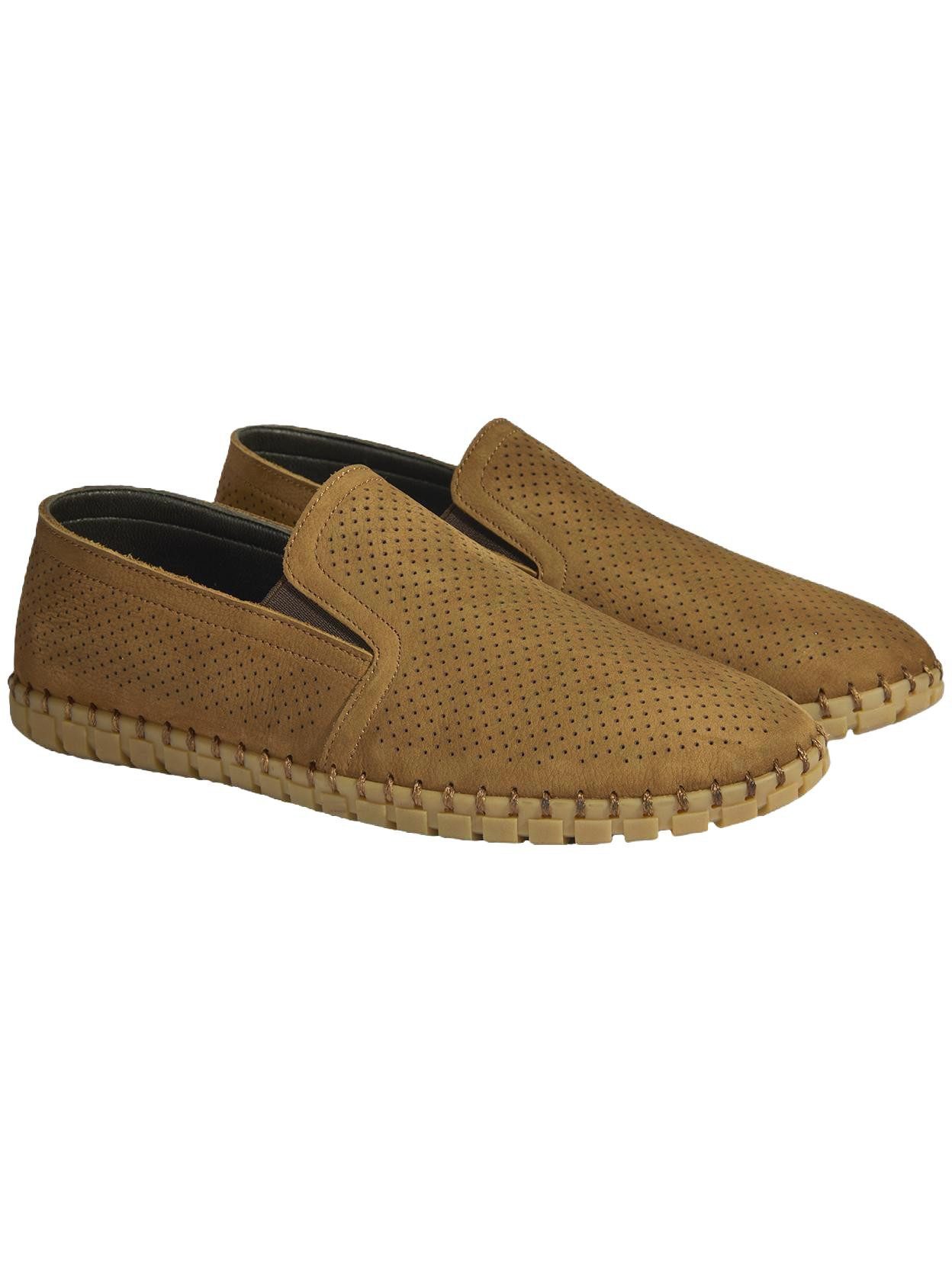 Desa Desa Herren-Slipper – Obermaterial und Futter aus Leder, flacher Absat Daunenschuh