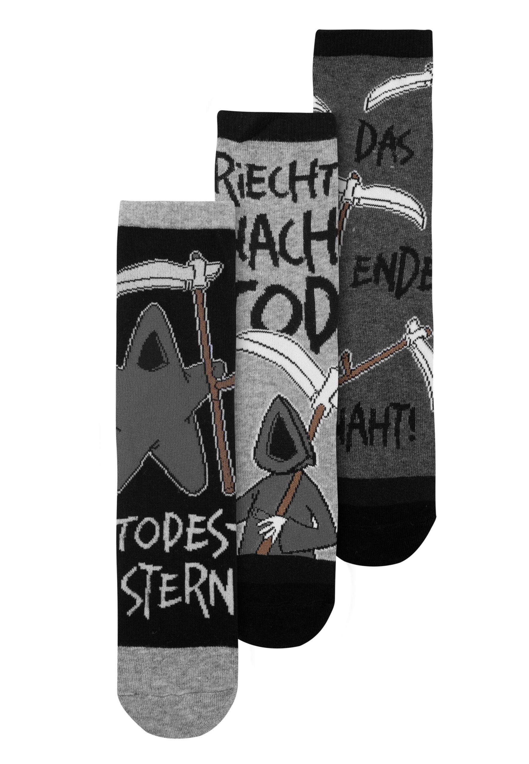 United Labels® Socken Tot aber lustig - Sprüche, 3er-Pack