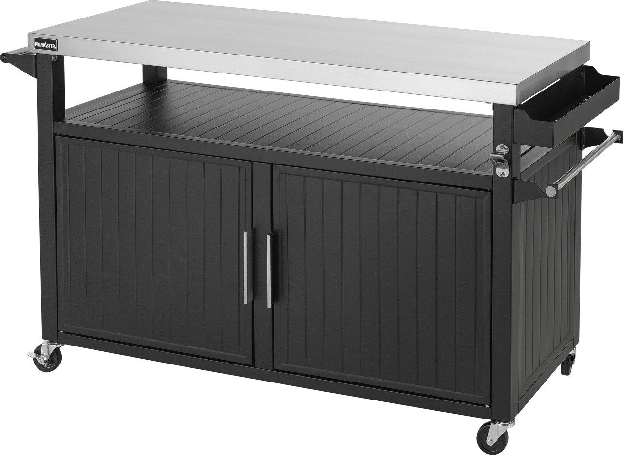 Primaster Grillablagetisch Primaster Grillwagen Napa XXL Universal 2-türig