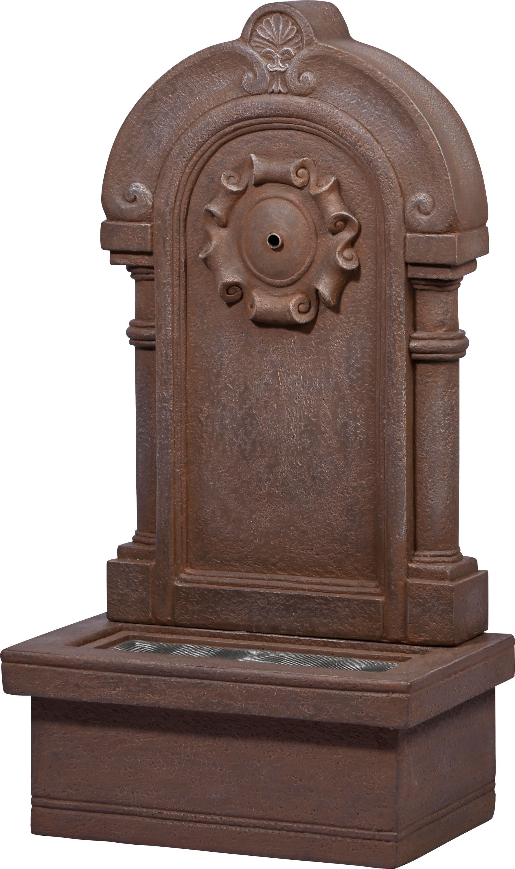 dobar Gartenbrunnen Gartenbrunnen „Poseidon“ mit Solar-Panel Wasserspiel Brunnen