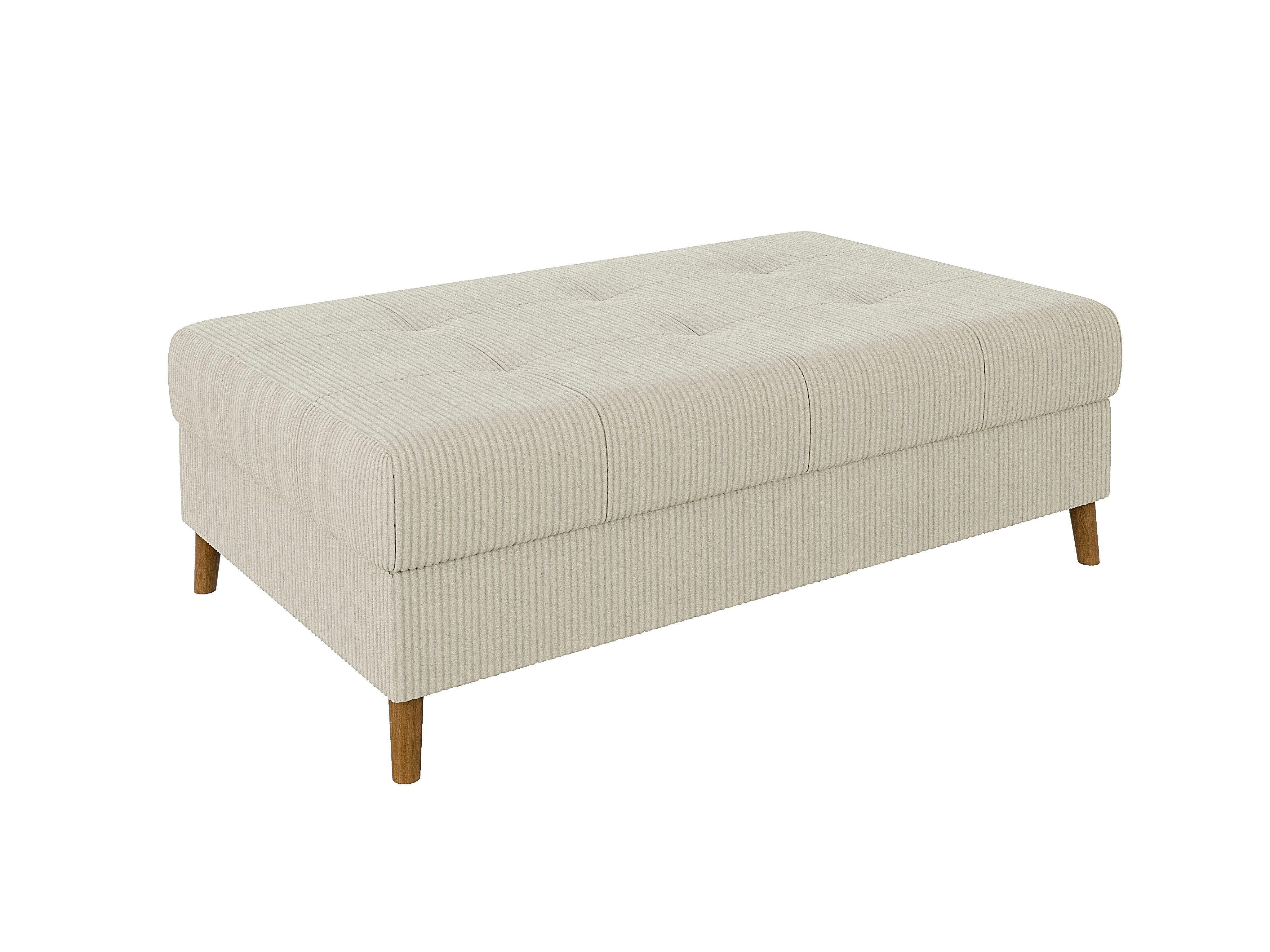 S-Style Möbel Polsterhocker Zara mit Braun Holzfüßen im skandinavischen Sti günstig online kaufen