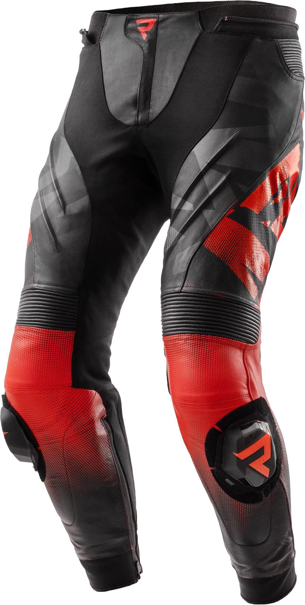 Rebelhorn Motorradhose Inferno Motorrad Lederhose Verbindungsreißverschluss,Hüftprotektoren enthalten,Knieprotektor