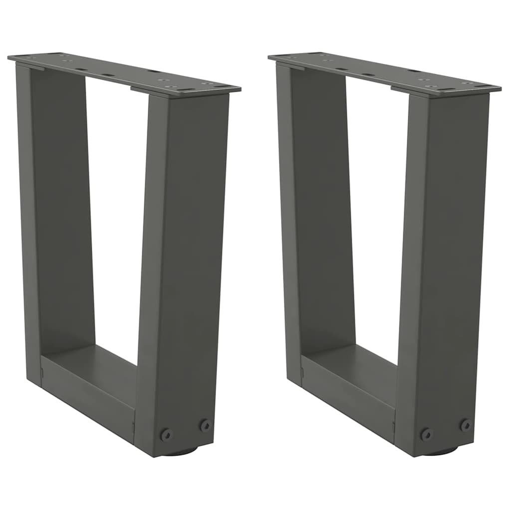 Tischgestell Esstisch Beine V-Form 2 Stück Anthrazit 30x30-31,3 cm Stahl