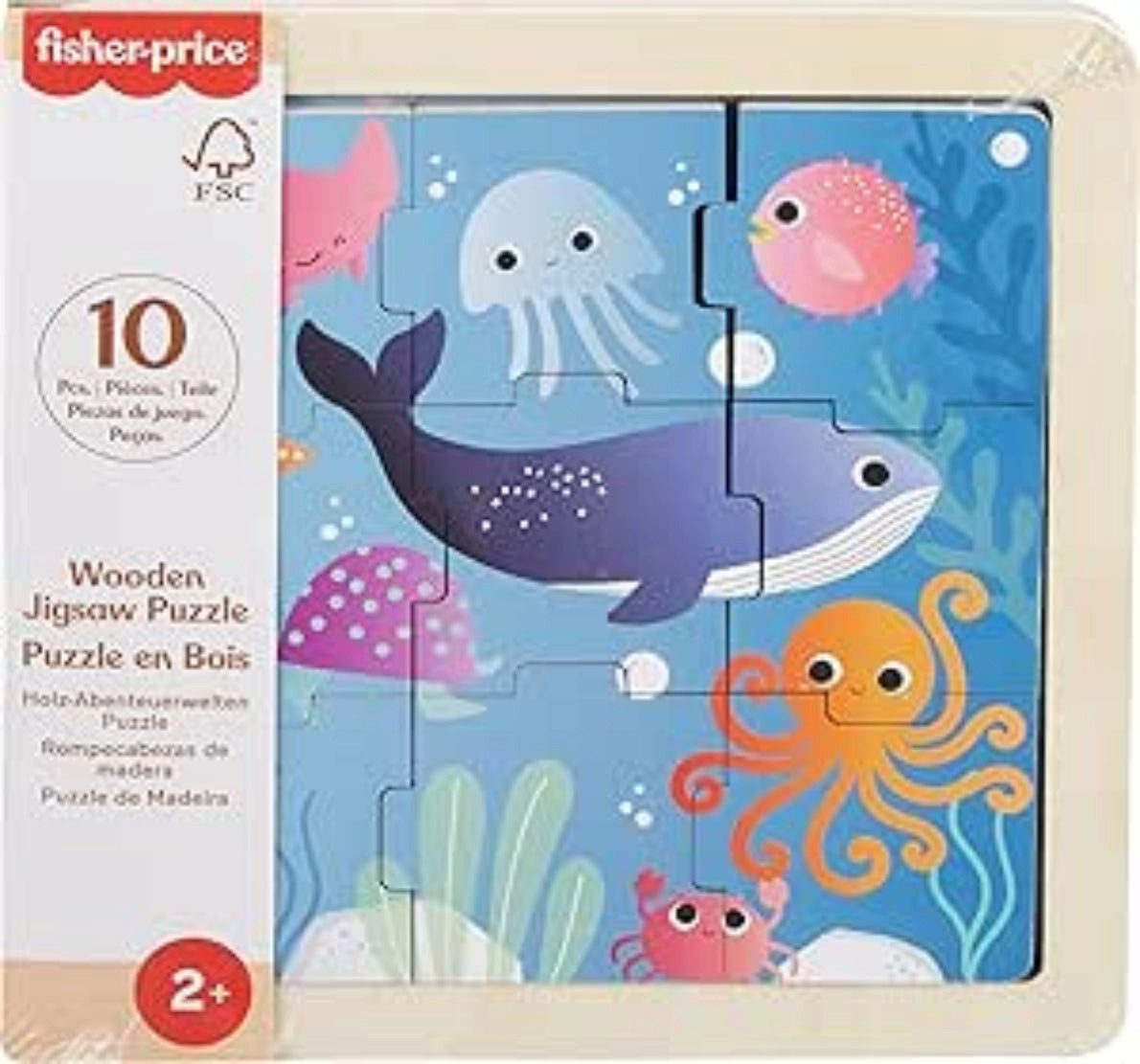 Mattel® Spiel Fisher-Price Holz-Puzzle 9-tlg. (1 von 4 Designs) HXV15