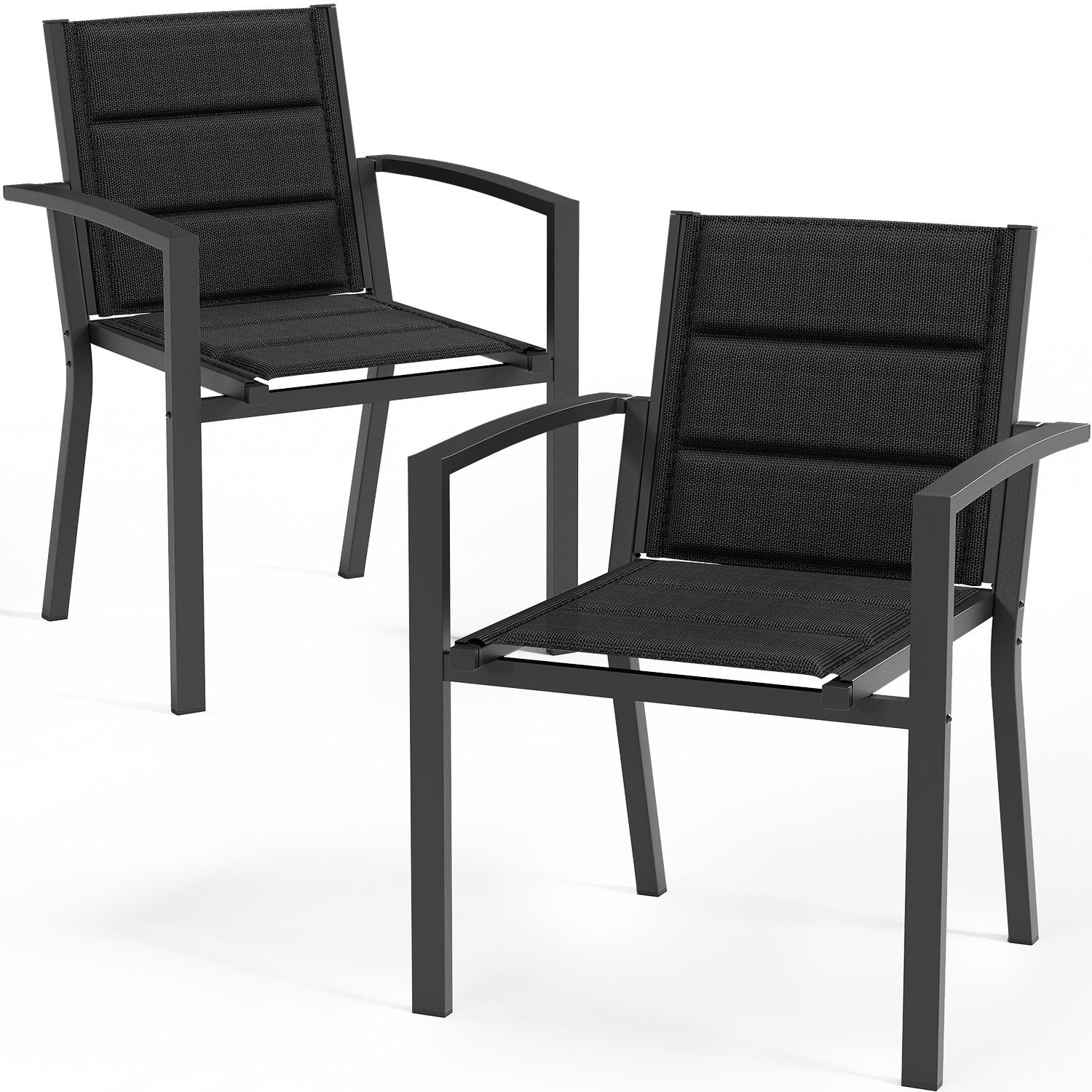 HOMALL Gartenstuhl, Esszimmerstuhl (Set 2-tlg) aus Aluminium, 160 kg Belast günstig online kaufen