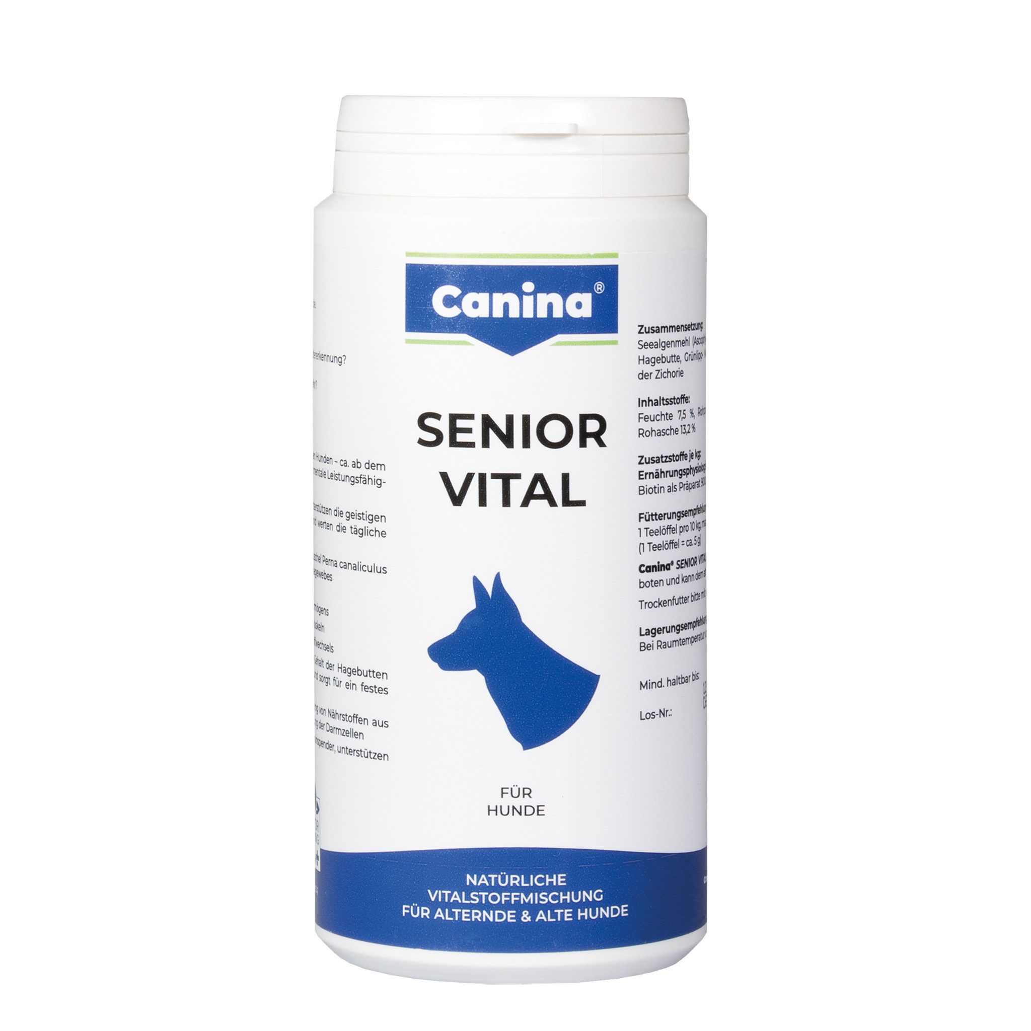 Canina Canina® Senior Vital, 250g - Vitalstoffmischung für alternde Hunde, Nahrungsergänzungsmittel für: Hunde, Muschelfleischmehl zur Unterstützung der Gelenke und des Bindegewebes