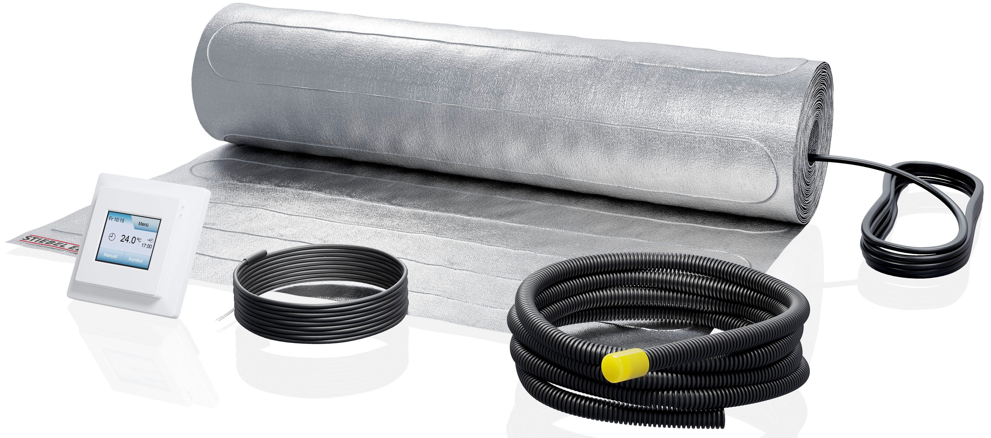 STIEBEL ELTRON Fußbodenheizung FTD 140/1 Set Plus, elektrische Fußbodenheizung, für Laminat/Fertigparkett, Komplettset 1m², 140W/m², FTD 140/1 SetPlus