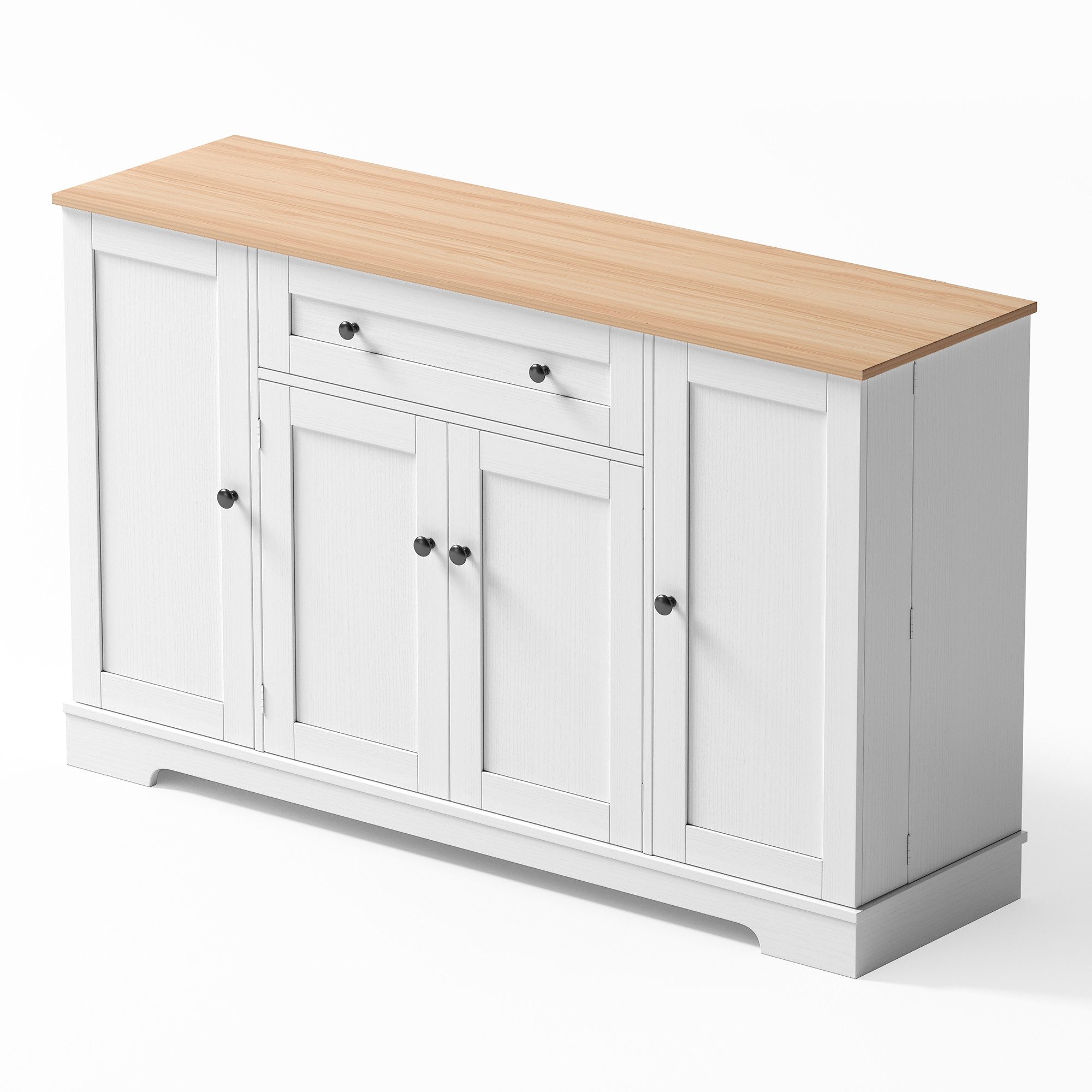 Flieks Küchenbuffet Küchenschrank mit Arbeitsplatte (1-St., B138/T40/H85 cm günstig online kaufen