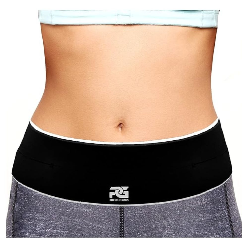 Montegoni Gürteltasche Laufgürtel Wasserdicht Verstellbar Unisex Sport Hüfttasche Joggen (Sport Laufgürtel Set, 1 Sport Laufgürtel), Wasserdicht, Reflektierend, Elastischer Hüftgurt, Mehrere Fächer