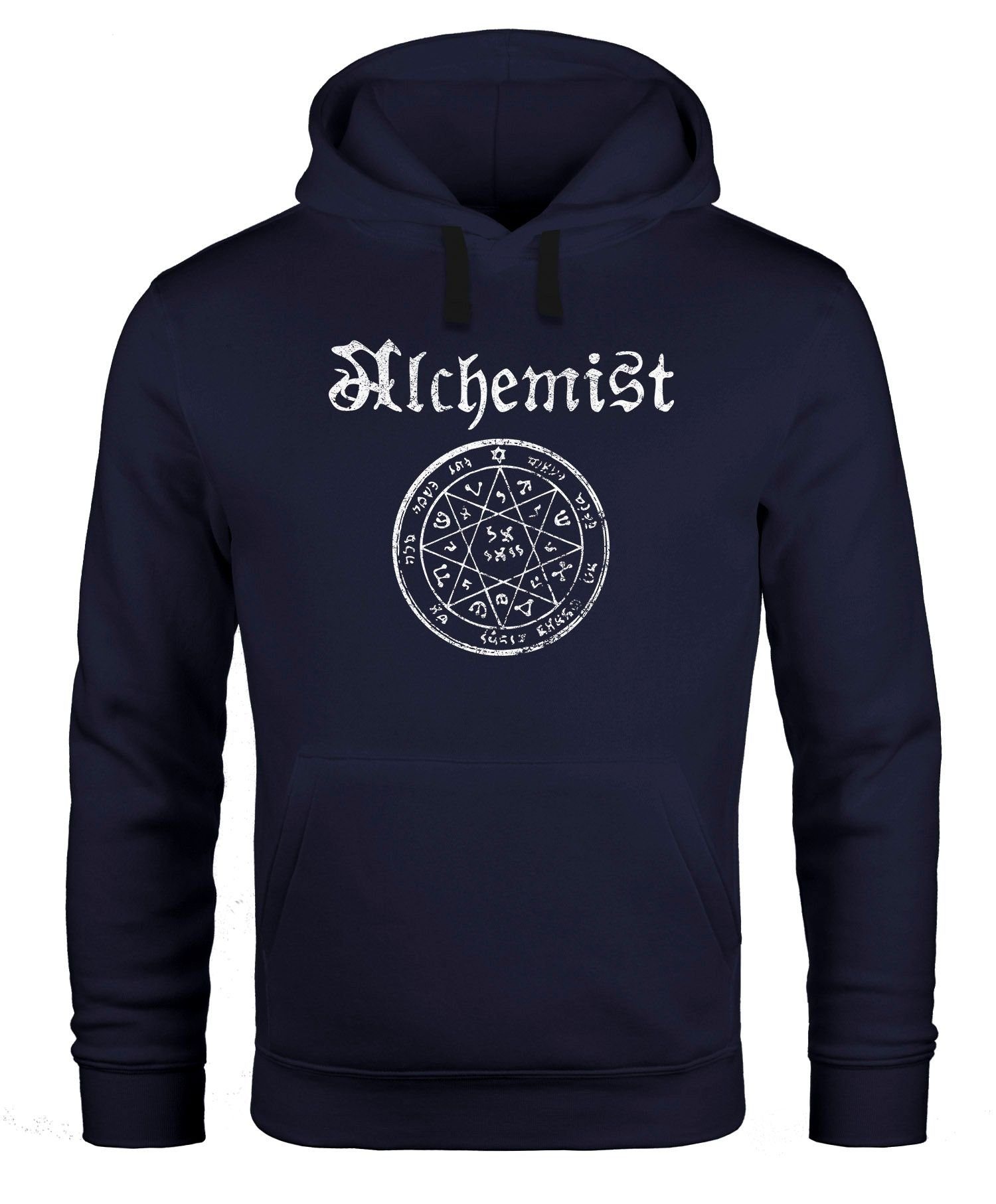 Neverless Hoodie Herren Hoodie Alchemist Symbol Vintage Alchemie Steampunk Gothic Kapuzen-Pullover Neverless®