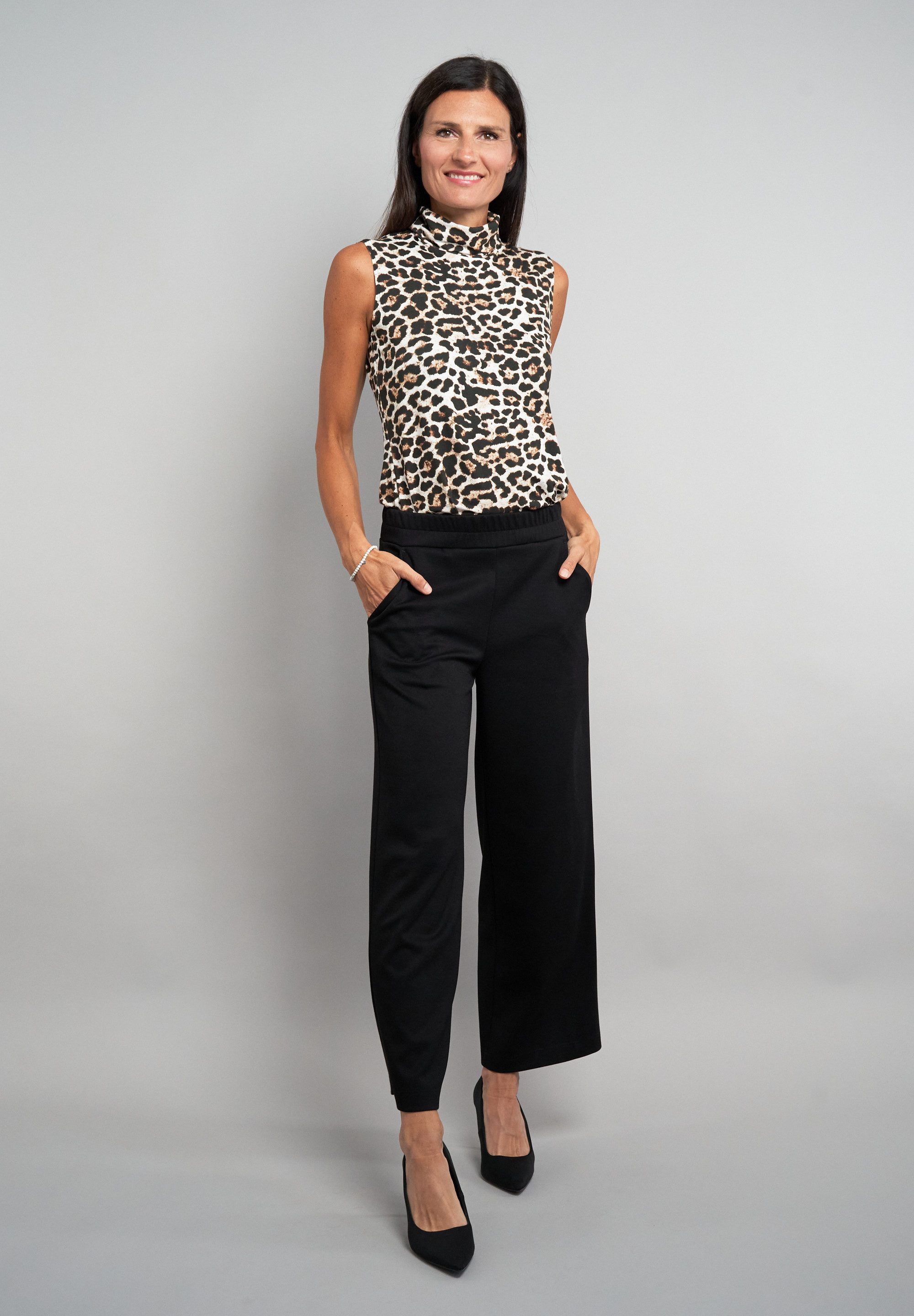 Seidel Moden Shirttop Exklusiv bei OTTO mit Animal-Print und hohem Kragen - MADE IN GERMANY