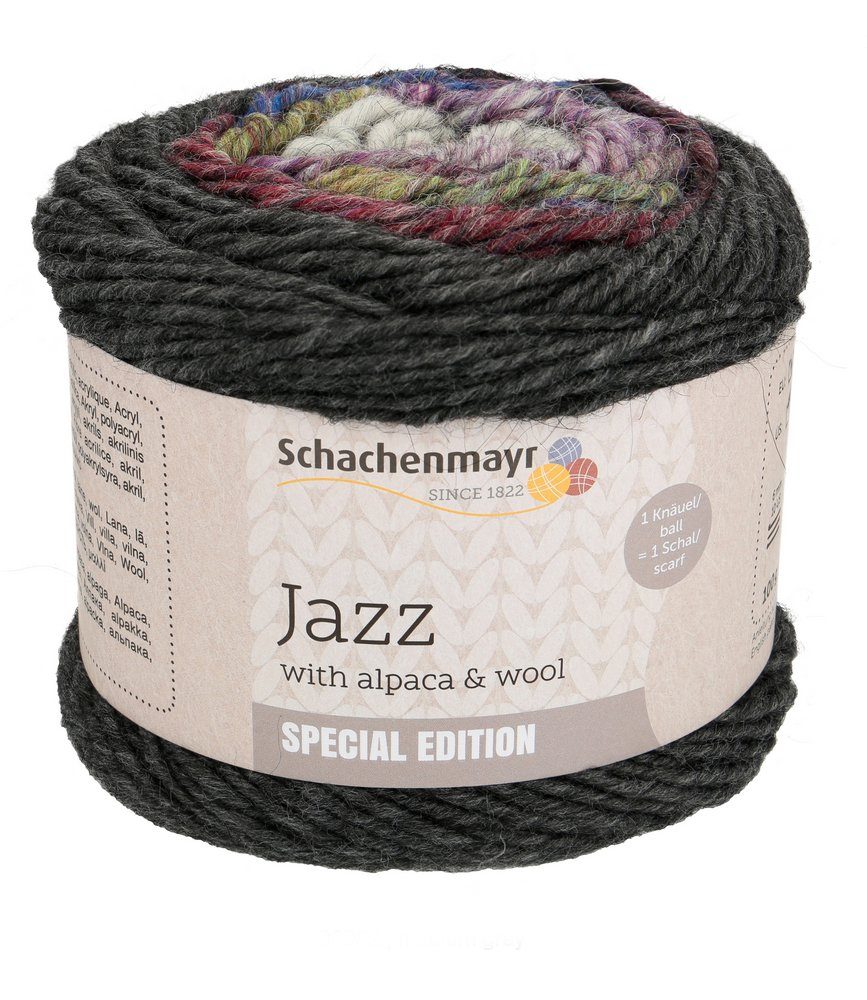 Schachenmayr Wolle zum Stricken und Häkeln Jazz 100g Farbverlaufswolle %  Sale Häkelwolle, 180,00 m (Jazz, 9807897), Winterwolle
