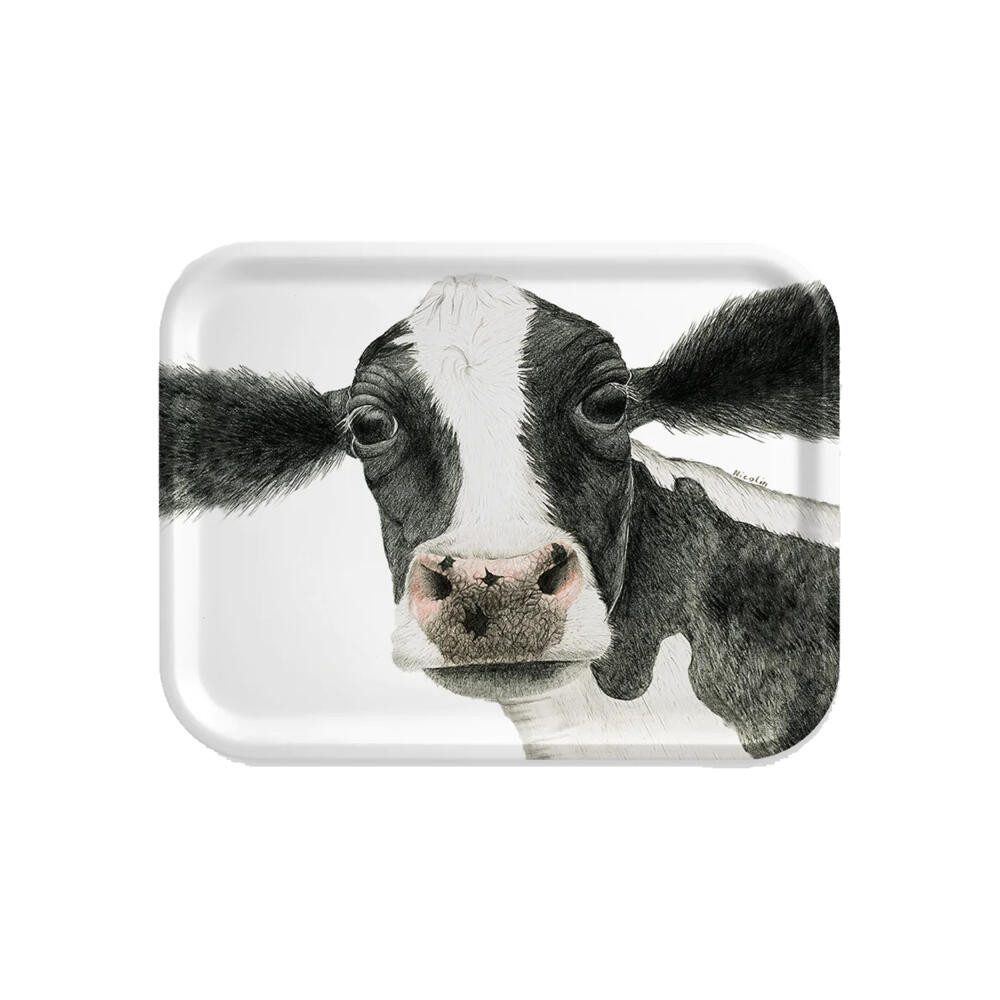 Charlotte Nicolin Tablett klein Rosa, laminiertes Buchenholz