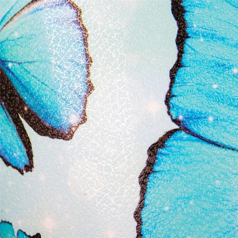 Idena Papierkorb Schmetterling Motiv, 9 Liter, Kunststoff, Mülleimer für  Kinderzimmer, Blau