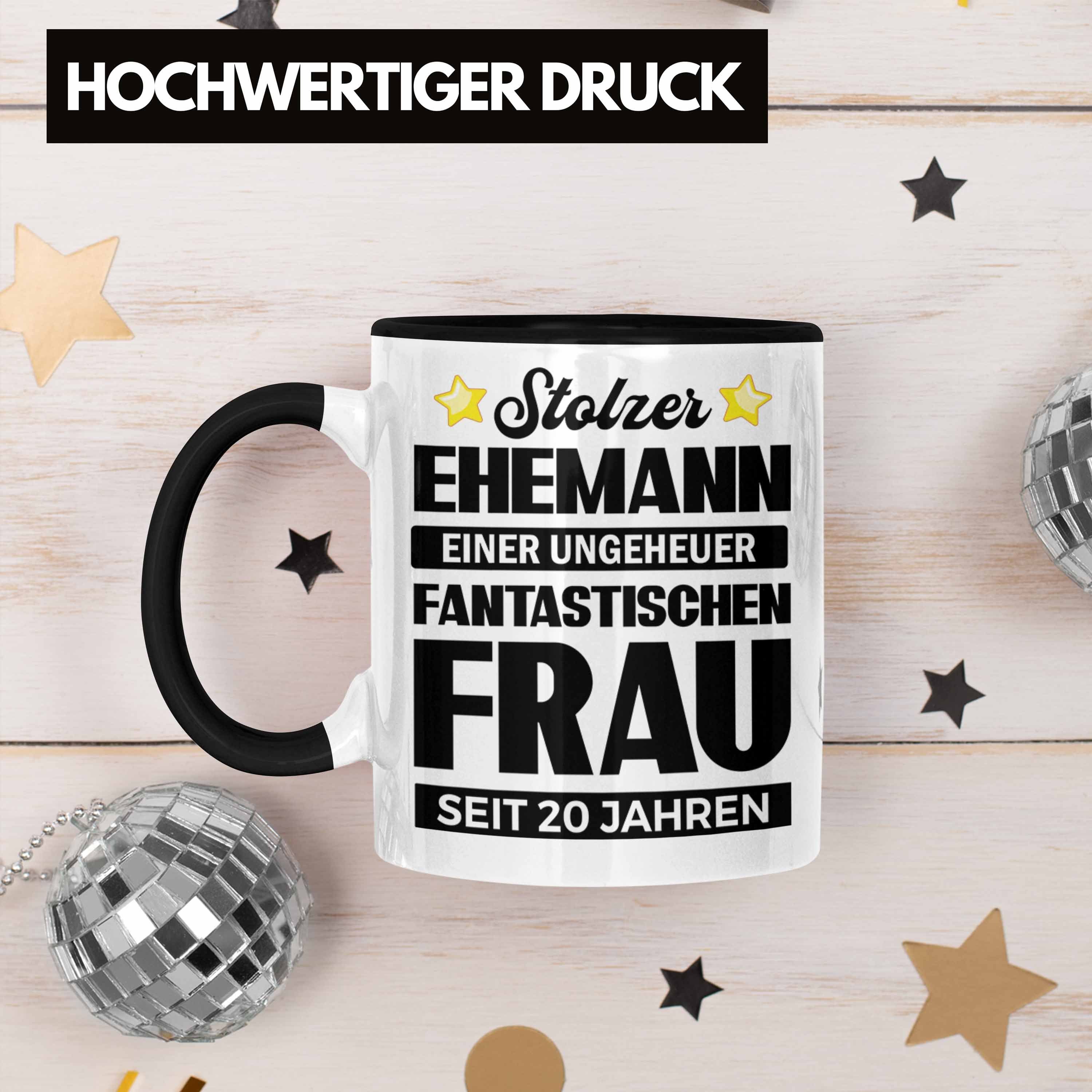 Trendation Tasse Jahre Tasse - Geschenk 20. Lustiger Schwarz Verheiratet 20 Ehemann Hochzeitstag Trendation Spruch