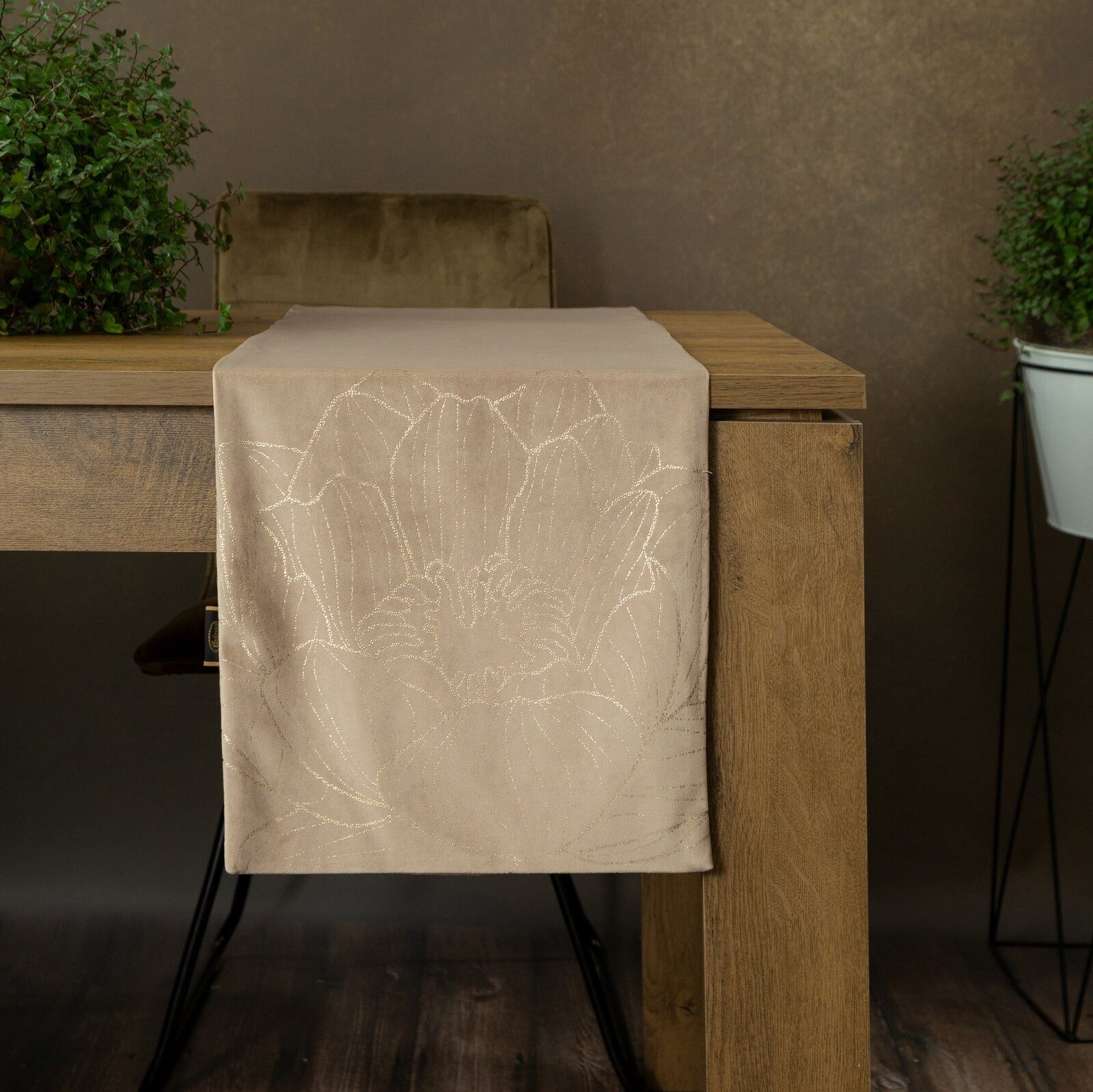 Eurofirany Tischdecke BLINK, Tischläufer, Samt, Velvet, günstig online kaufen