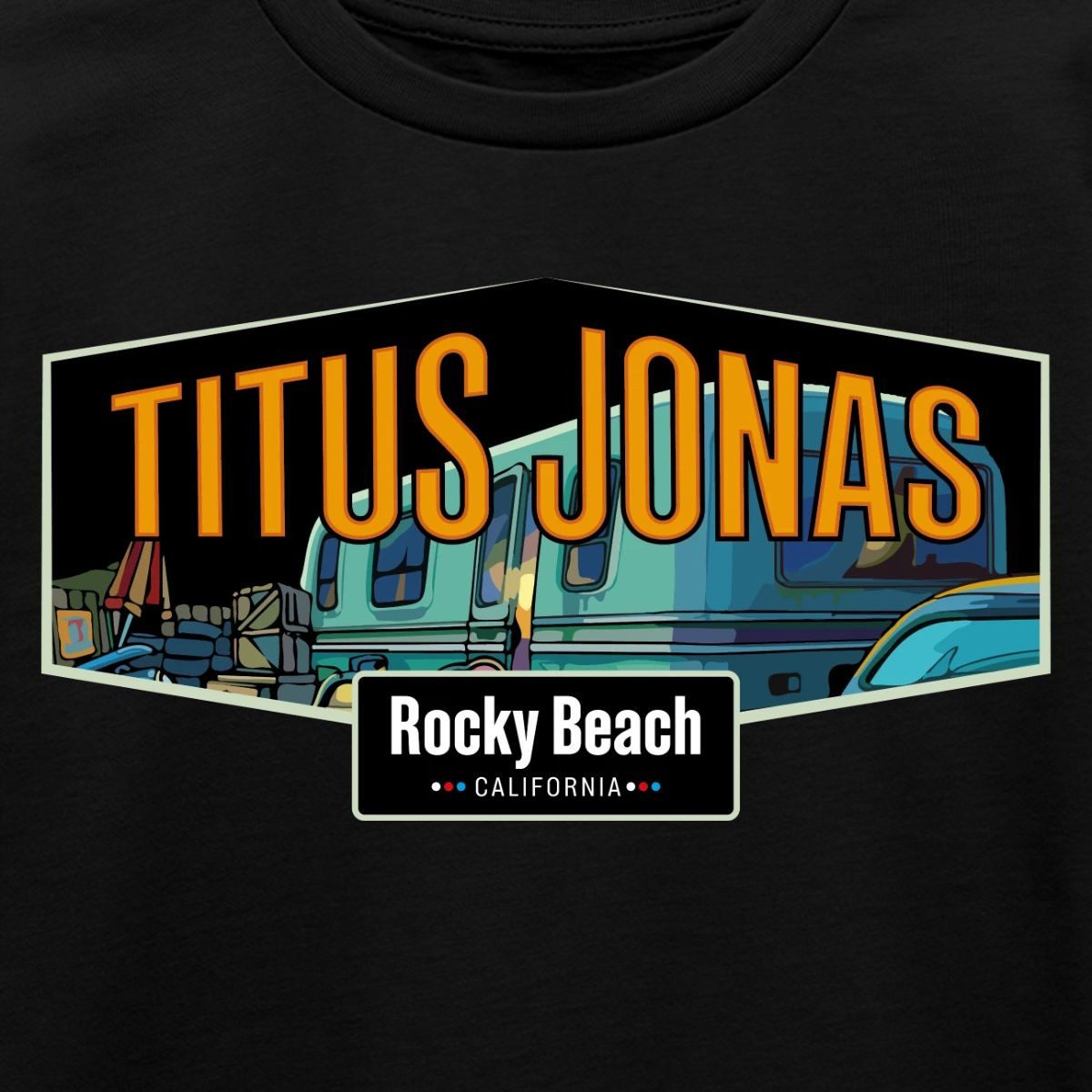 Spreadshirt T-Shirt Die drei Fragezeichen Titus Jonas Wohnwagen Kinder Premium T-Shirt (1-tlg)