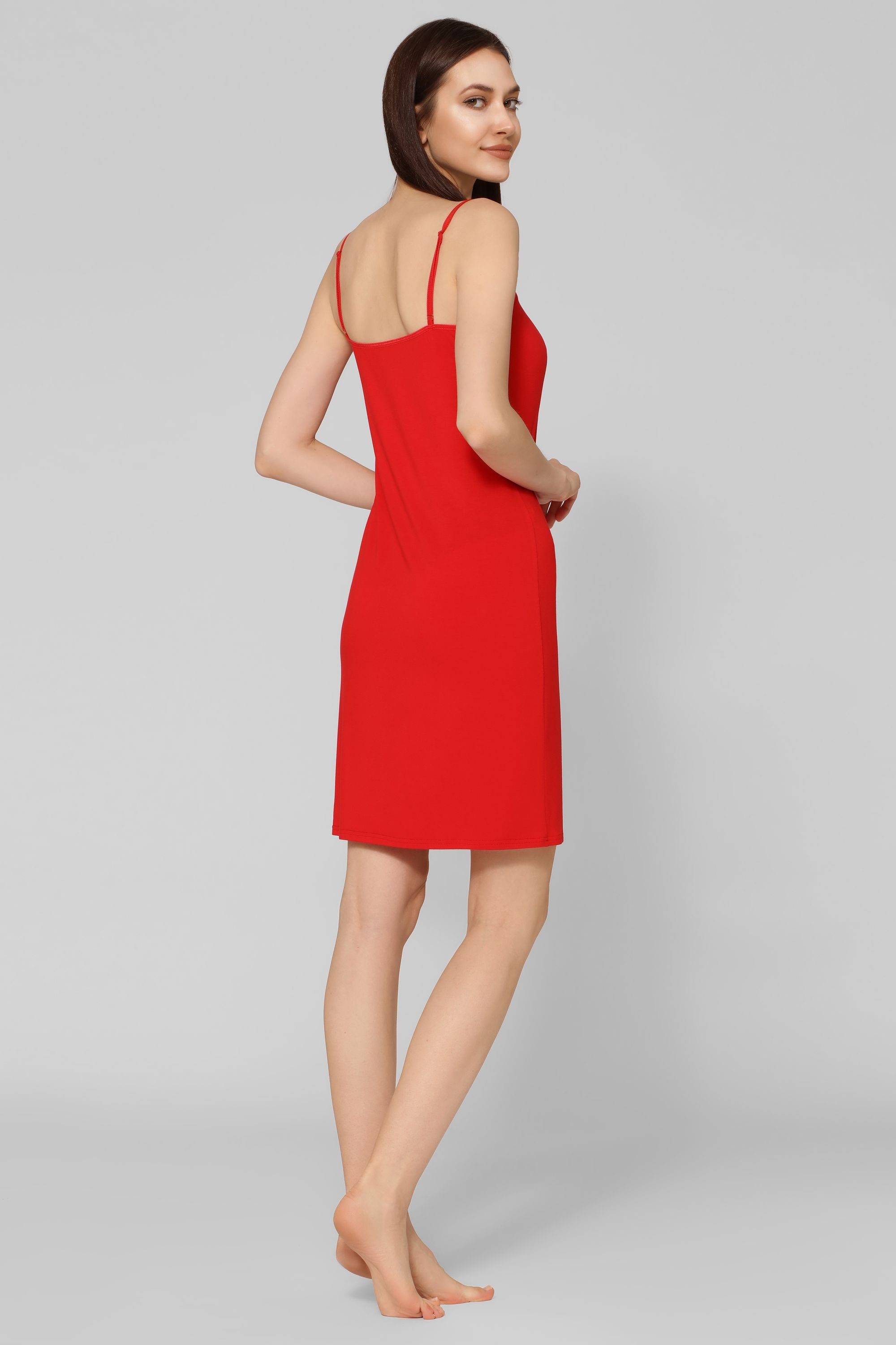 Merry Style Unterkleid Damen Träger verstellbare Unterrock Rot MS10-203 (1-tlg) Unterkleid