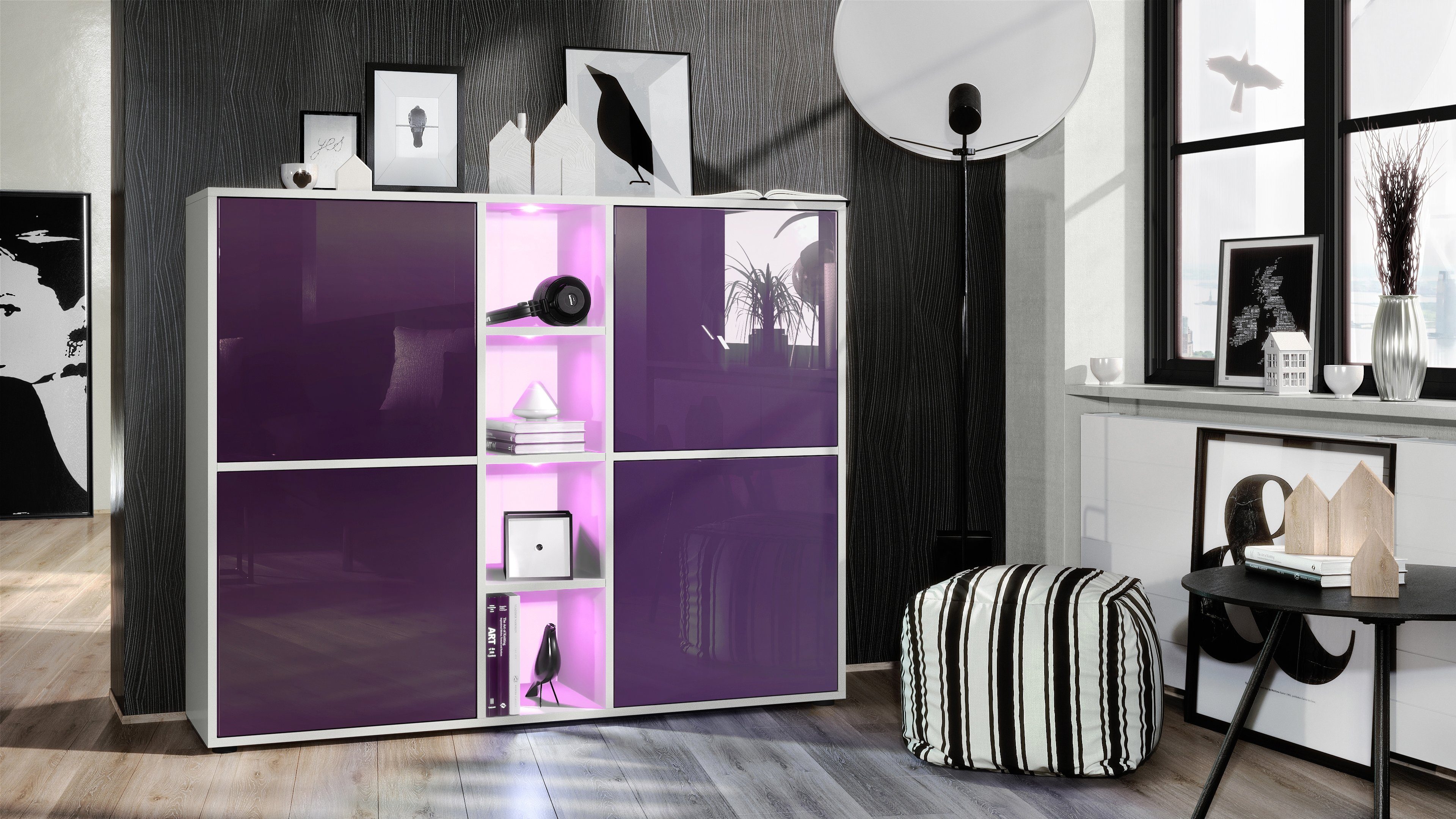 Vladon Highboard Cuba V3 (Highboard, mit günstig online kaufen