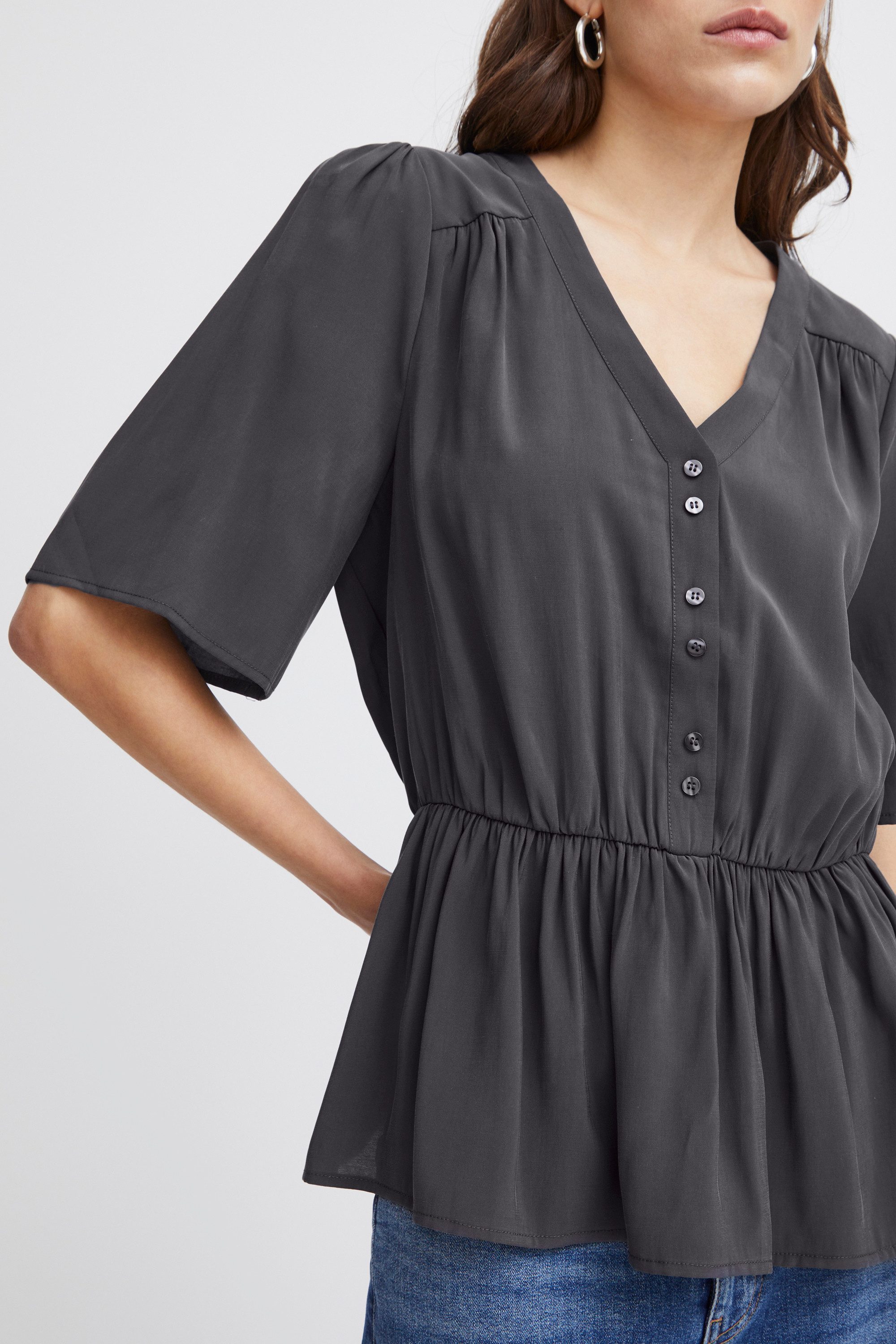 Ichi Kurzarmbluse Kurzarm-Bluse IHCINOMA