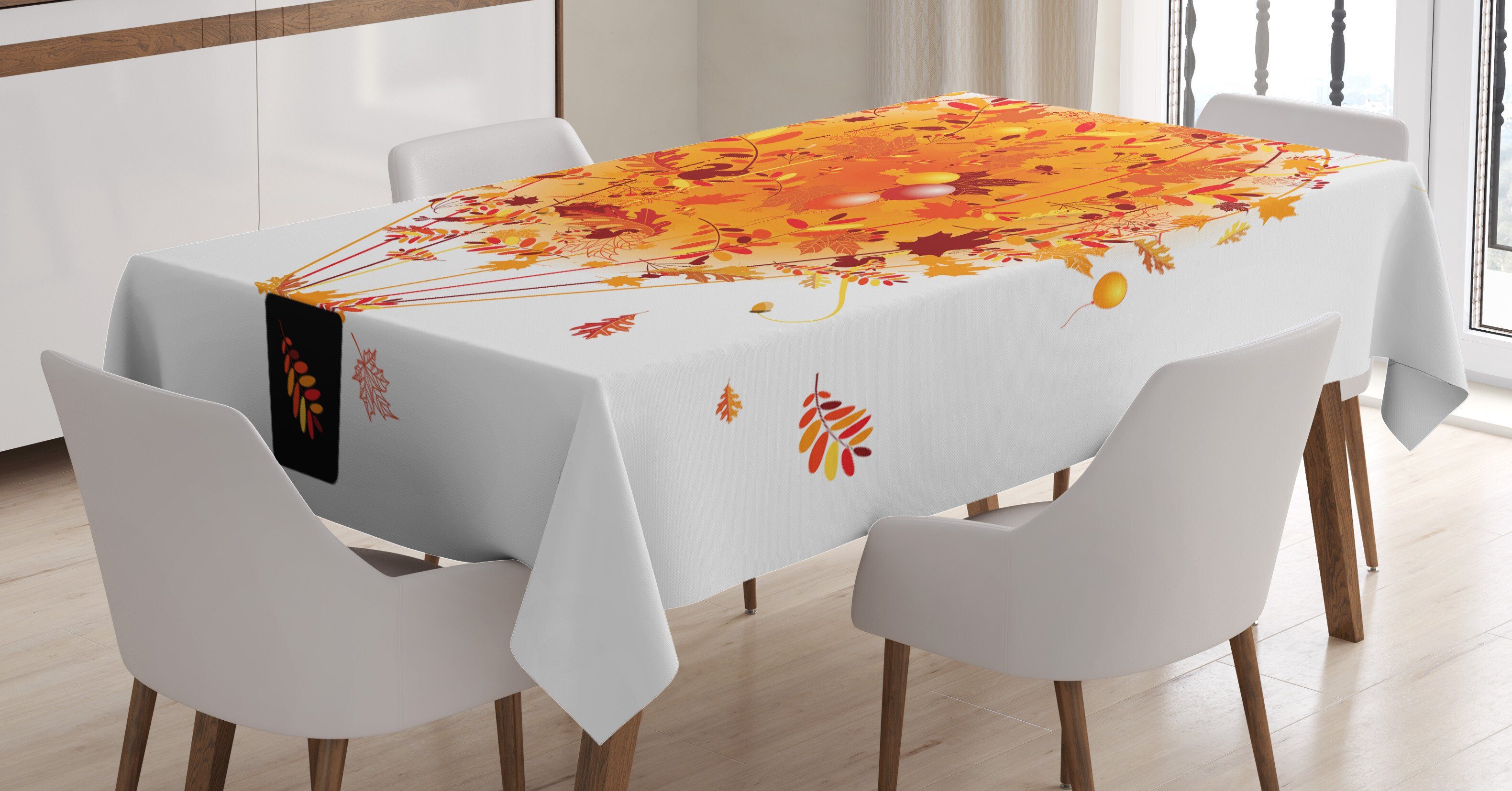 Abakuhaus Tischdecke Farbfest Waschbar Für den Außen Bereich geeignet Klare Farben, Fallen Herbst Konzept Luftballon
