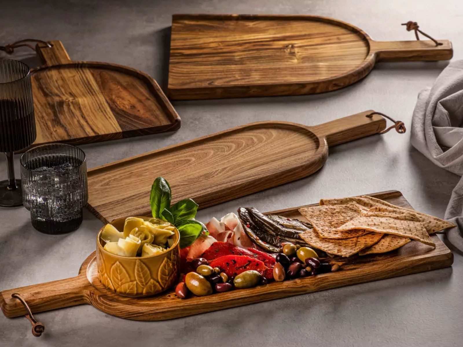 Ladelle Servierplatte OTWAY Serviertablett Teakholz 41 x 26 x 2 cm, Teakholz, (Tabletts), Otway Teak 41x26x2cm Serving Tray 41x26x2cm