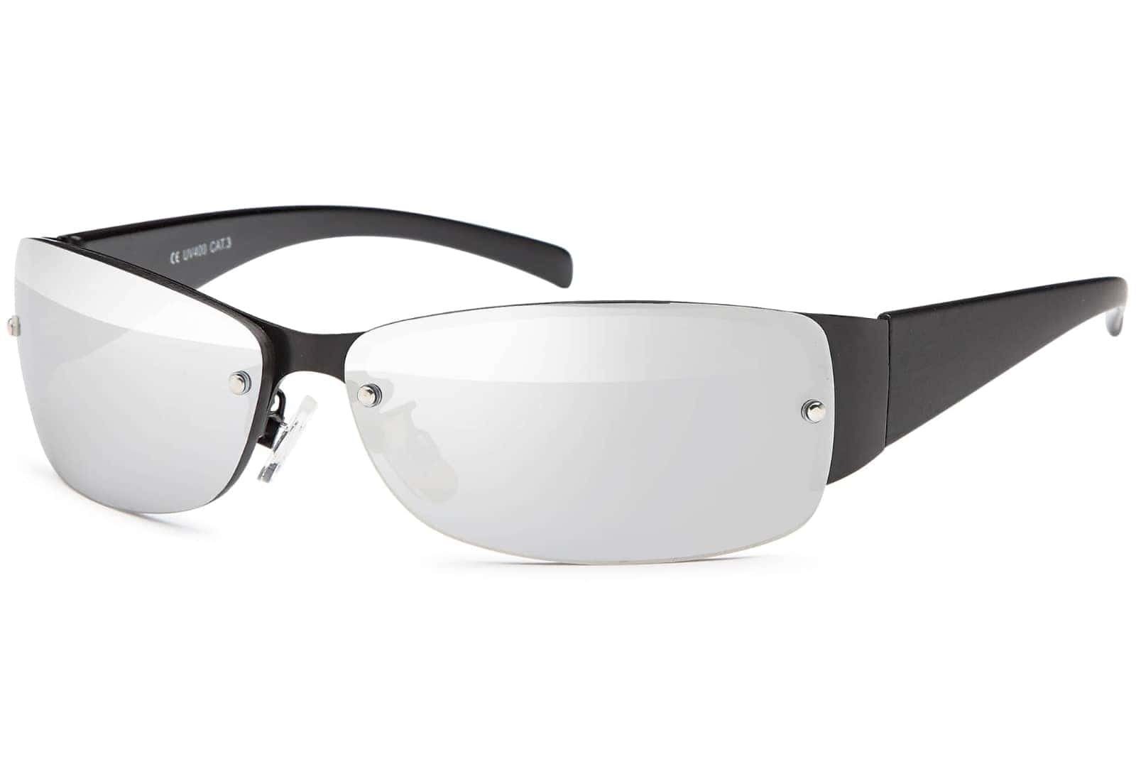 BEZLIT Eyewear Pilotenbrille Herren Sonnenbrille Sportlich (1-St) mit schwarzen Linsen Silber