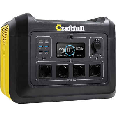 Craftfull Powerstation CP-2400 - Solar Outdoor Camping - 5000 W - 3 J. Garantie Powerstation Stromerzeuger Powerbank inkl. intelligentes Batteriemanagementsystem - Lithium LiFePO4 Akku - USB-C & USB-A QC 3.0 Anschluss 46500 mAh (48 V, 1 St), Stromgenerator tragbar - Akku Solar Generator - mobile Stromversorgung