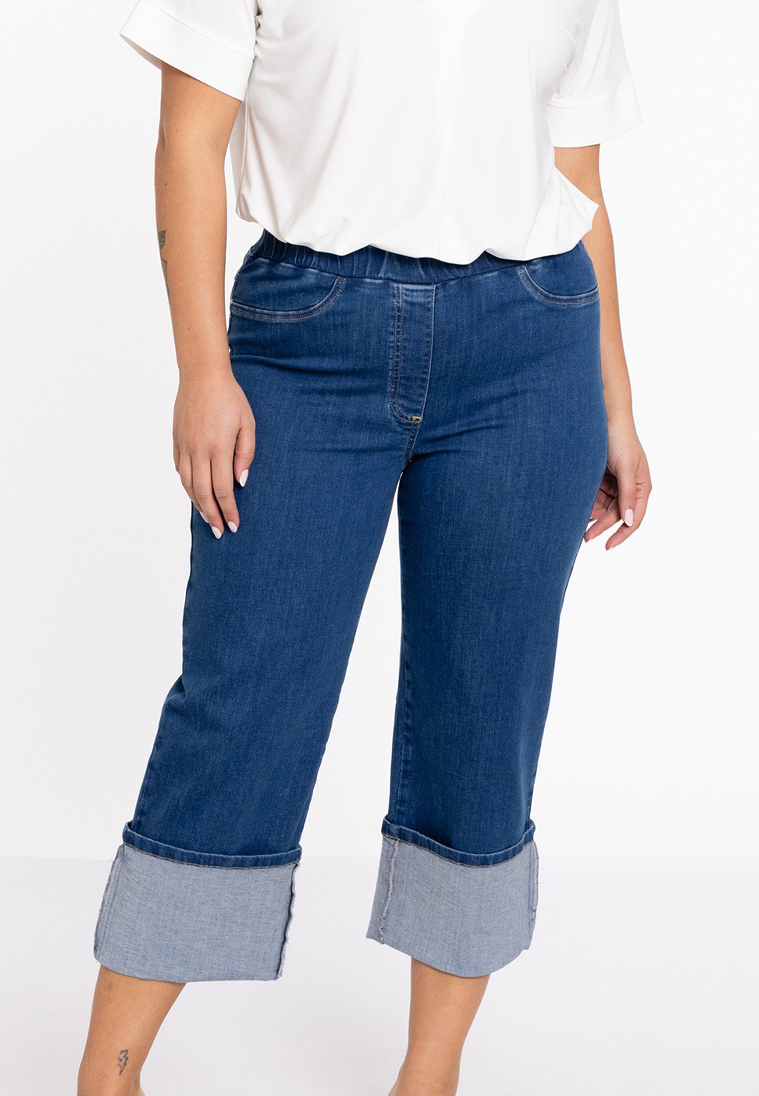 YOEK High-waist-Jeans Damen Jeans Große Größen