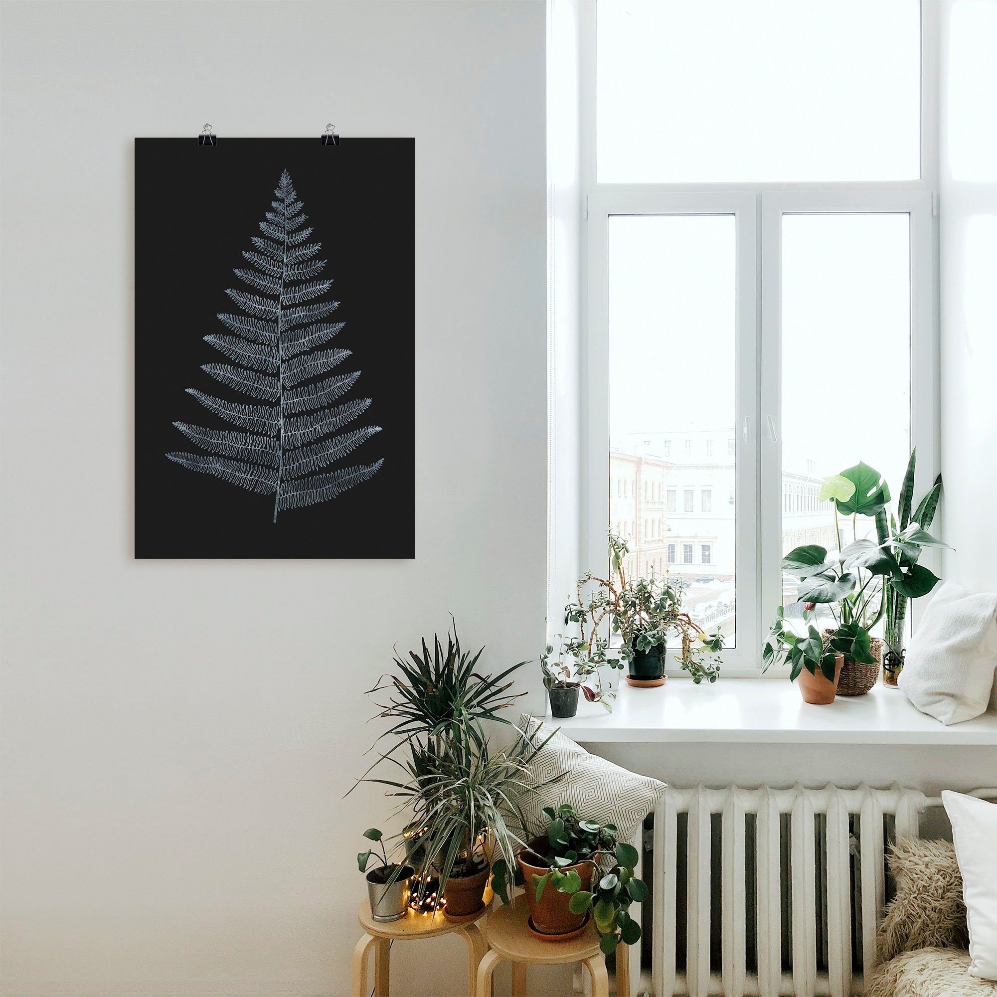 Wandaufkleber Blätterbilder St), Minimalistica, Wandbild Artland als Poster Leinwandbild, Größen Alubild, Botanica (1 versch. oder in