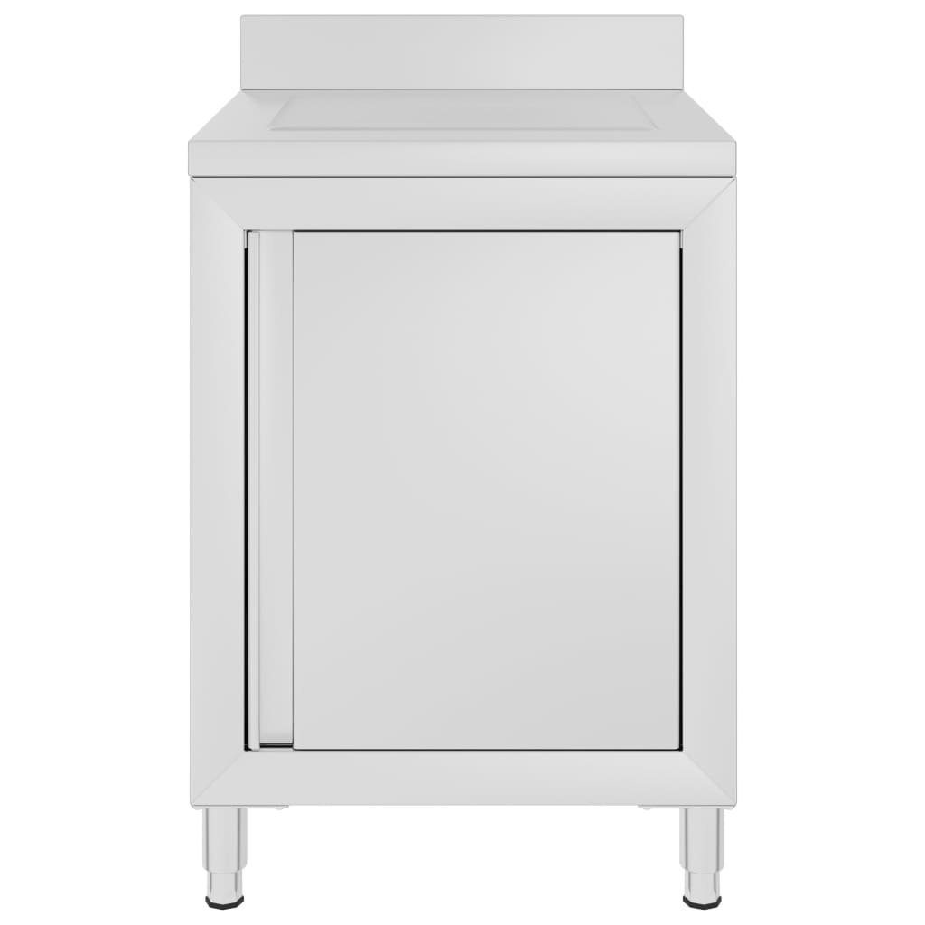 vidaXL Unterschrank 60 x 60 x 96 cm Abtropfflche Gastro-Küchenschrank mit Abtropffläche E