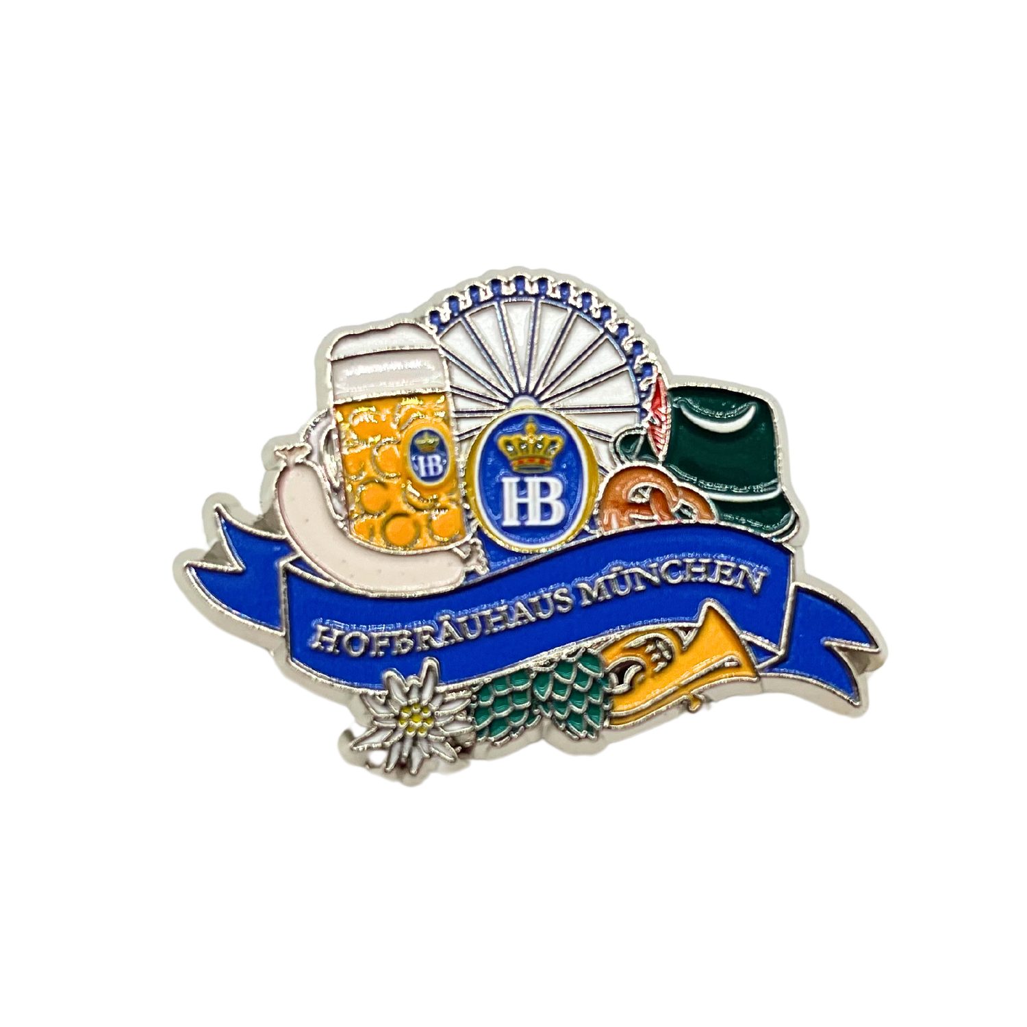 Hofbräuhaus München Anstecknadel Hofbräuhaus - Potbourri / Festzelt, aus Metall gefertigt, mit Anstecknadel