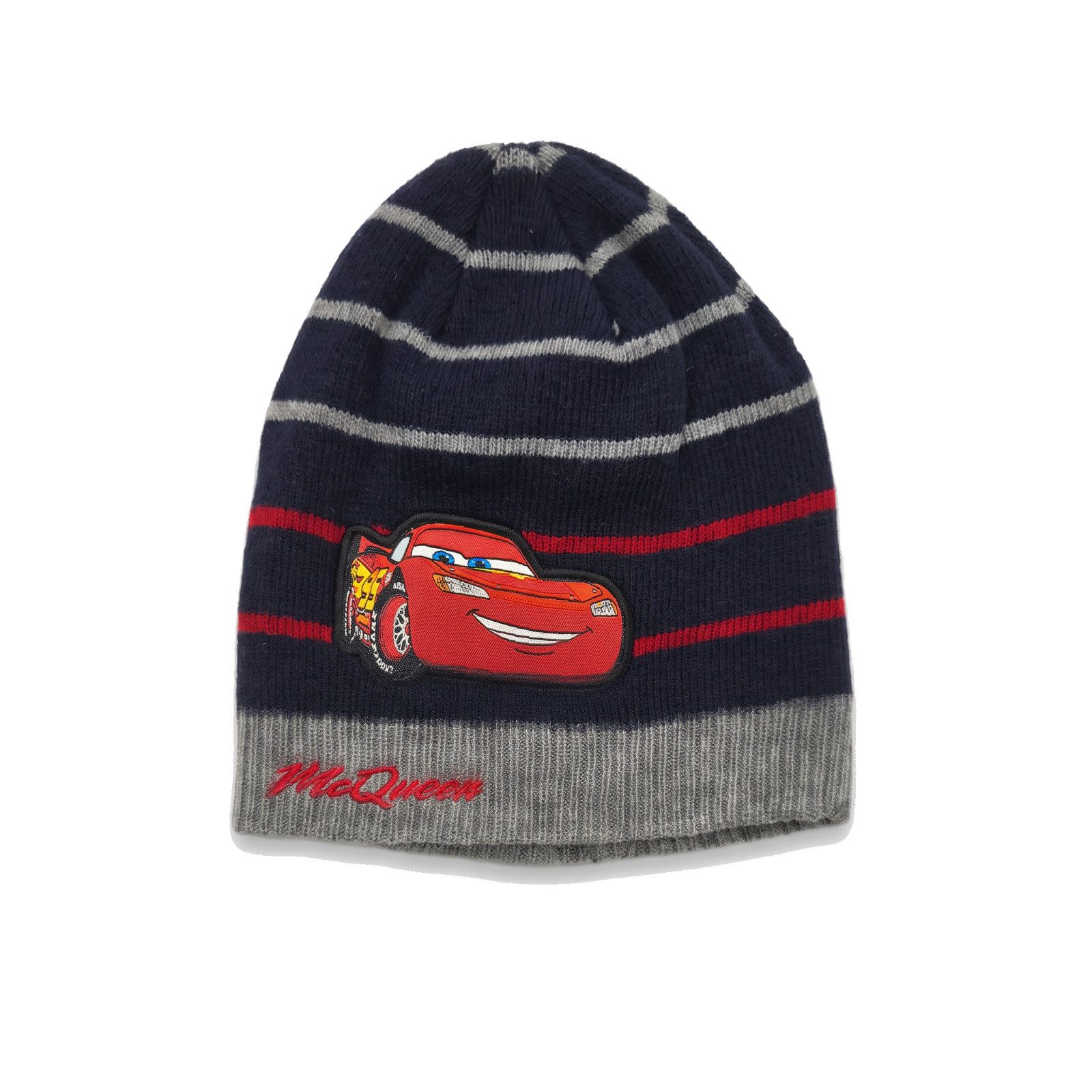 Disney Bommelmütze Disney Cars Lightning McQueen Kinder Herbst Wintermütze Gr. 52 54