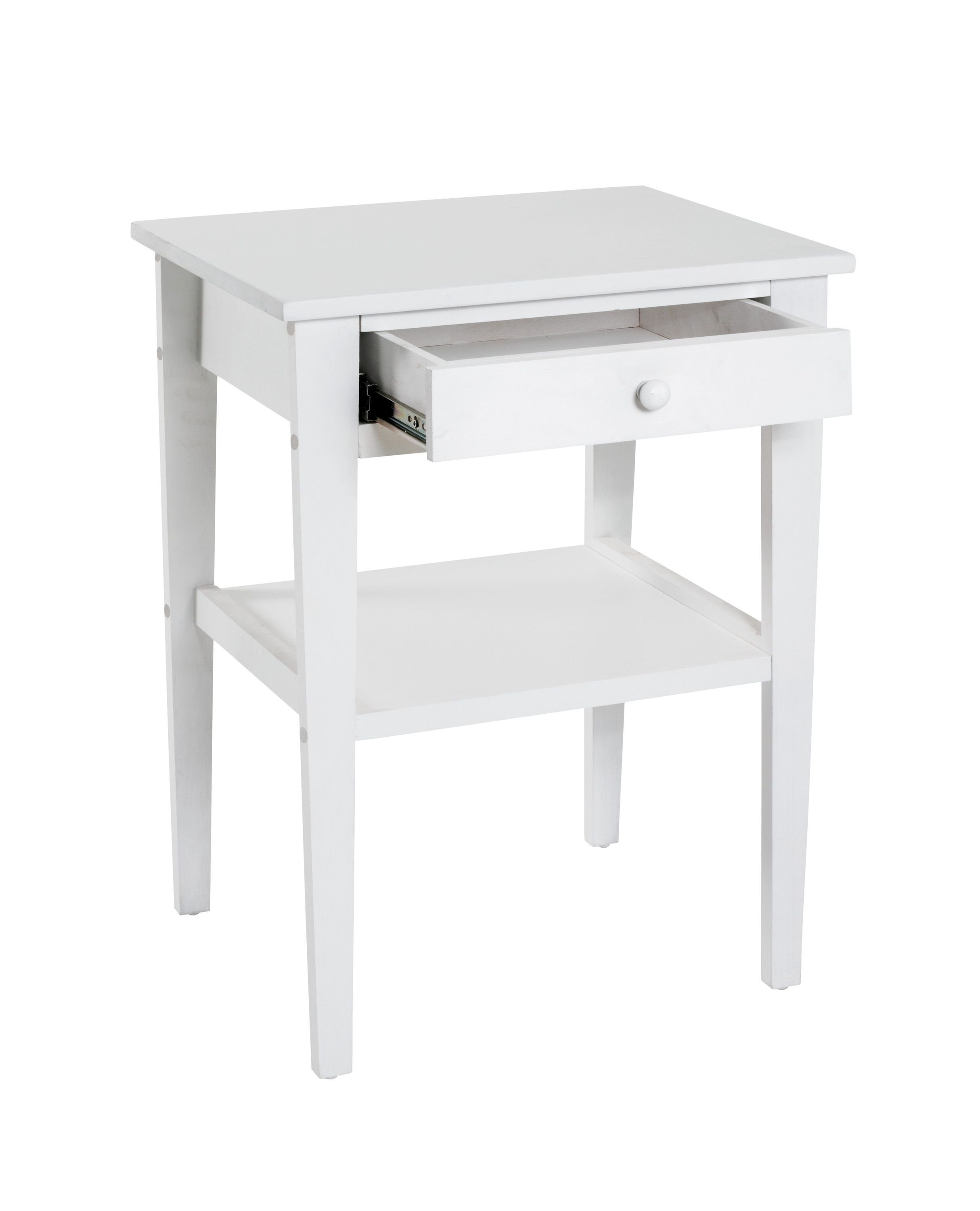 HAKU Beistelltisch Beistelltisch, HAKU Möbel weiß Beistelltisch 46x60x35 cm BHT 46x60x35 (BHT cm)