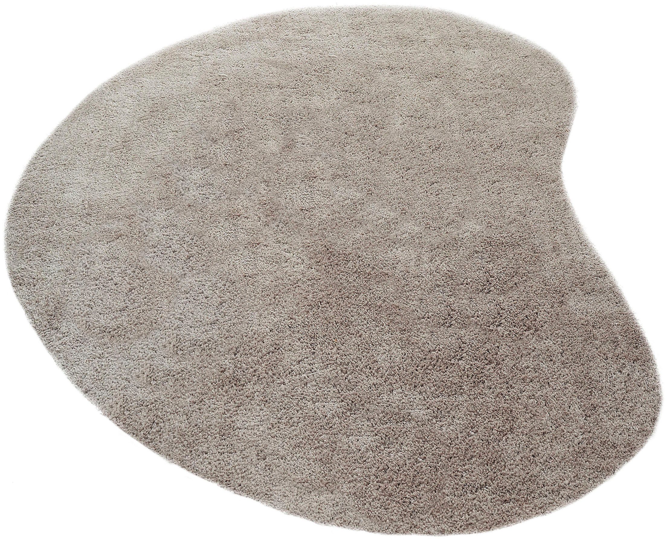 LeGer Home by Lena Gercke Hochflor-Teppich Halrum, einfarbig, besondere Form, modern, U-förmig, Höhe: 25 mm, organische Form, bean shape, kuschelig, Wohnzimmer, – Bild 2 von 5
