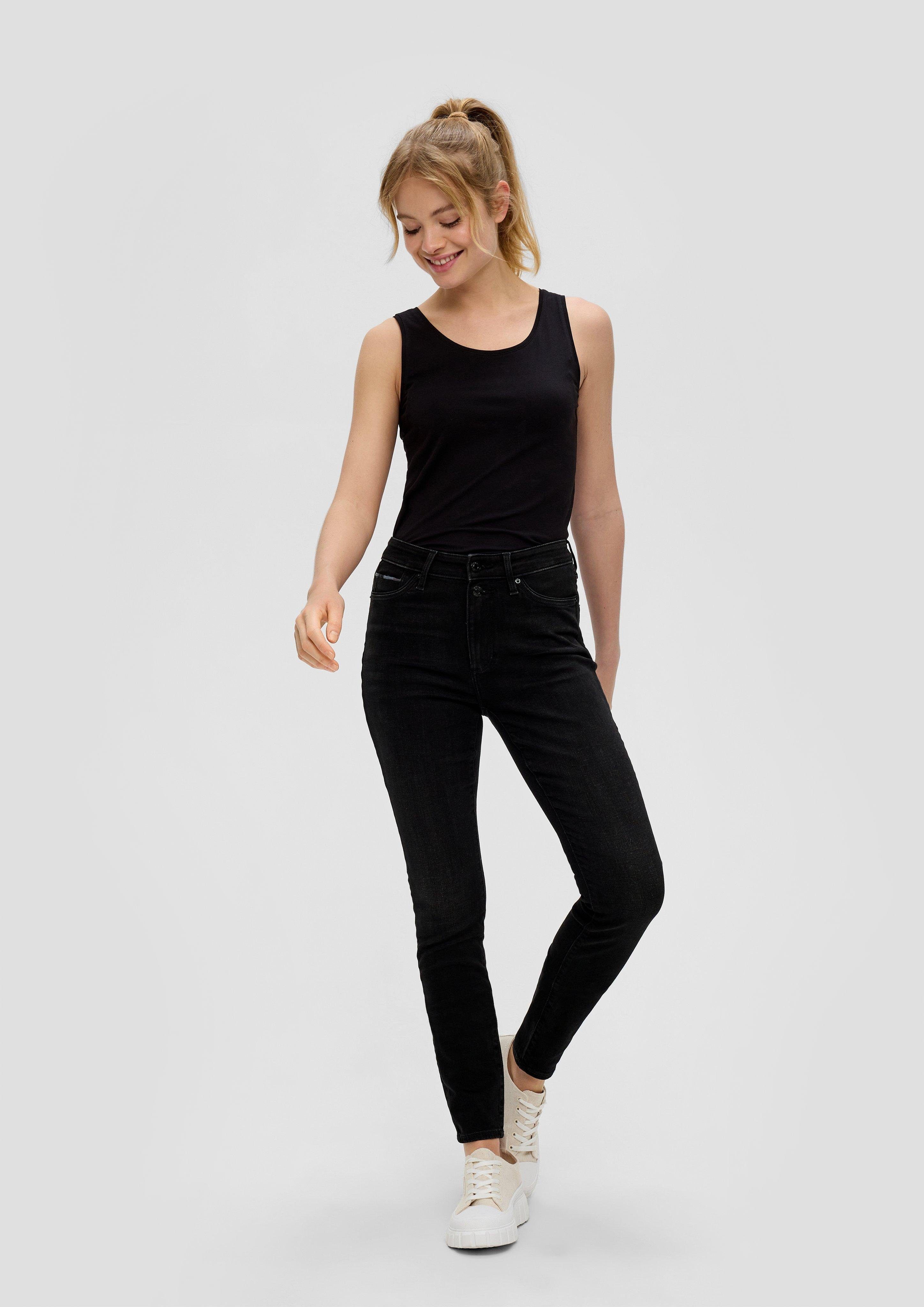 s.Oliver 5-Pocket-Jeans Jeans Izabell / Skinny fit / High Rise / Skinny Leg Waschung, Kontrastnähte