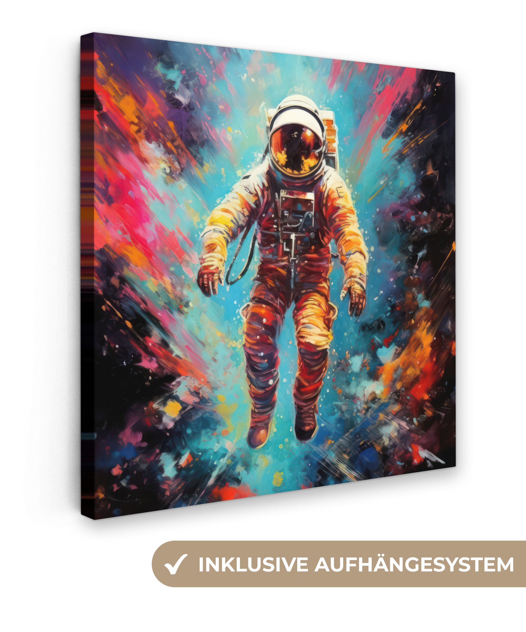 OneMillionCanvasses® Leinwandbild Astronaut - Graffiti - günstig online kaufen